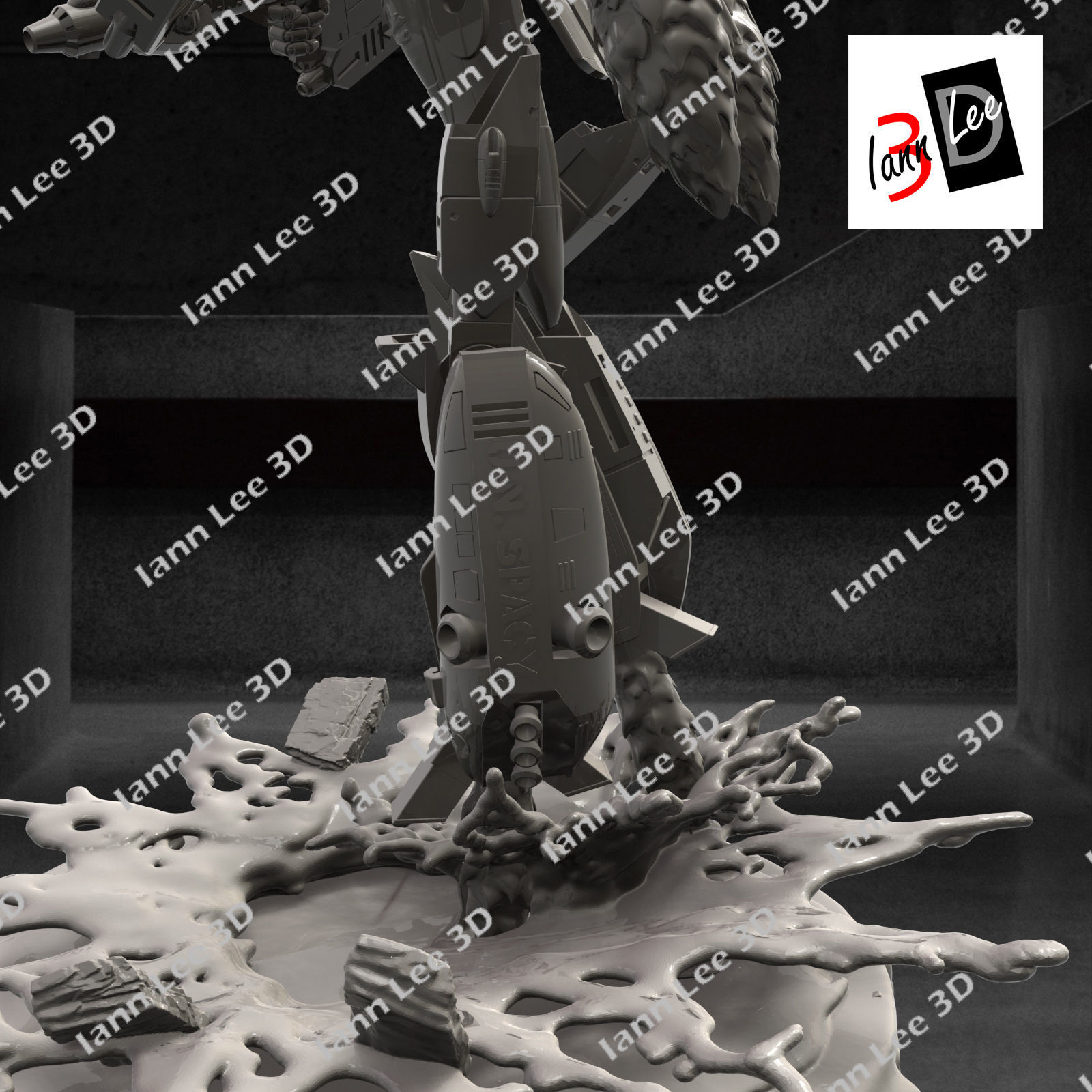 Robotech VF-1S Skull Leader serie anime 3D print model_11