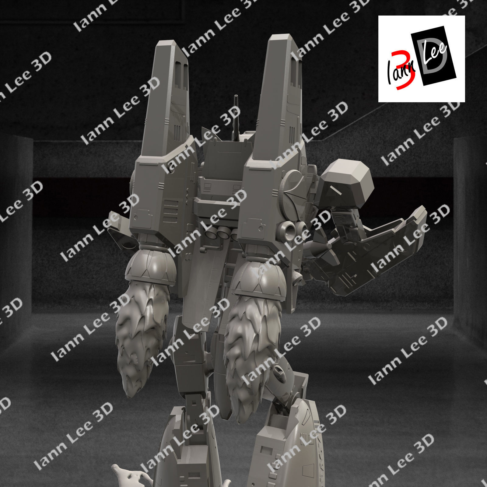 Robotech VF-1S Skull Leader serie anime 3D print model_13