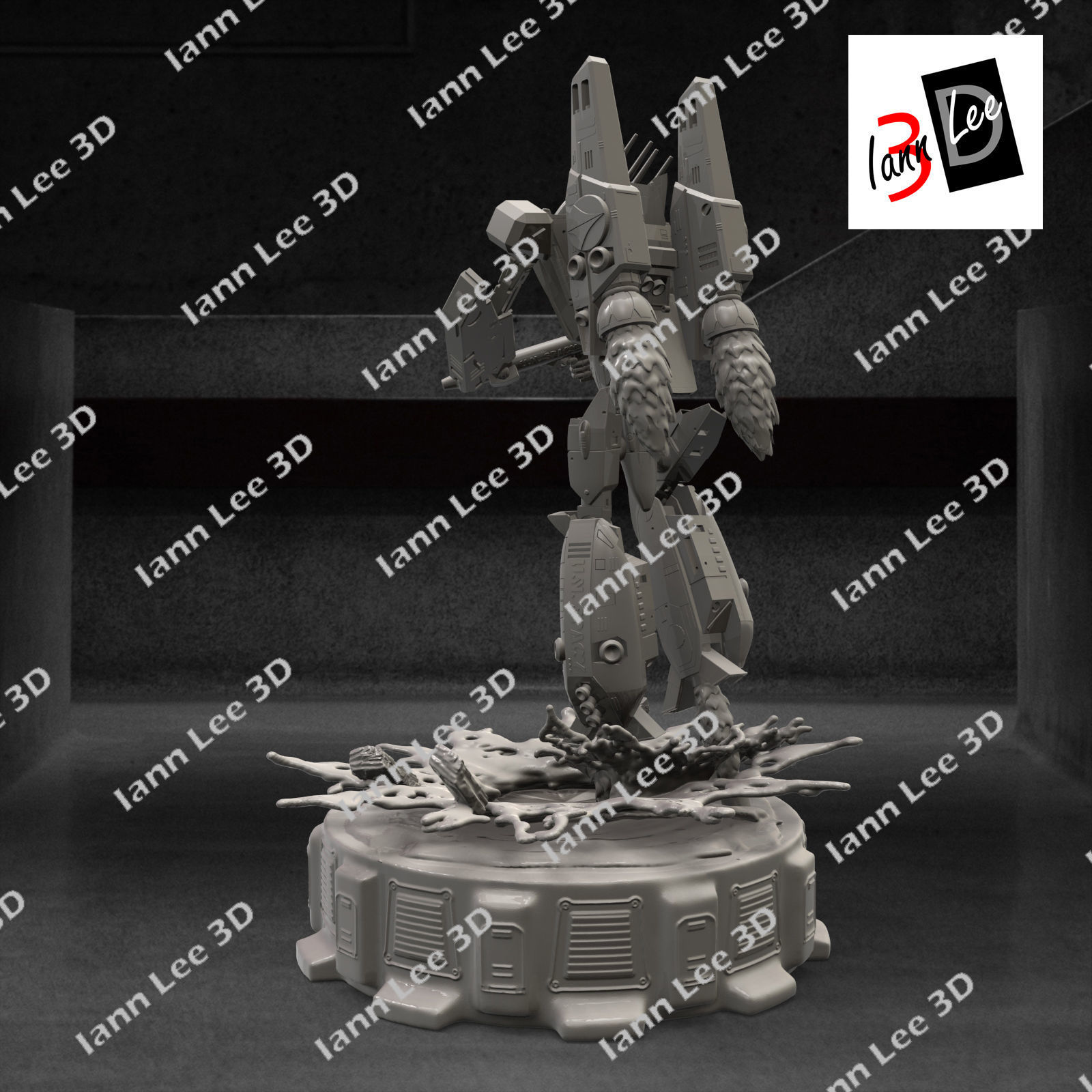 Robotech VF-1S Skull Leader serie anime 3D print model_2