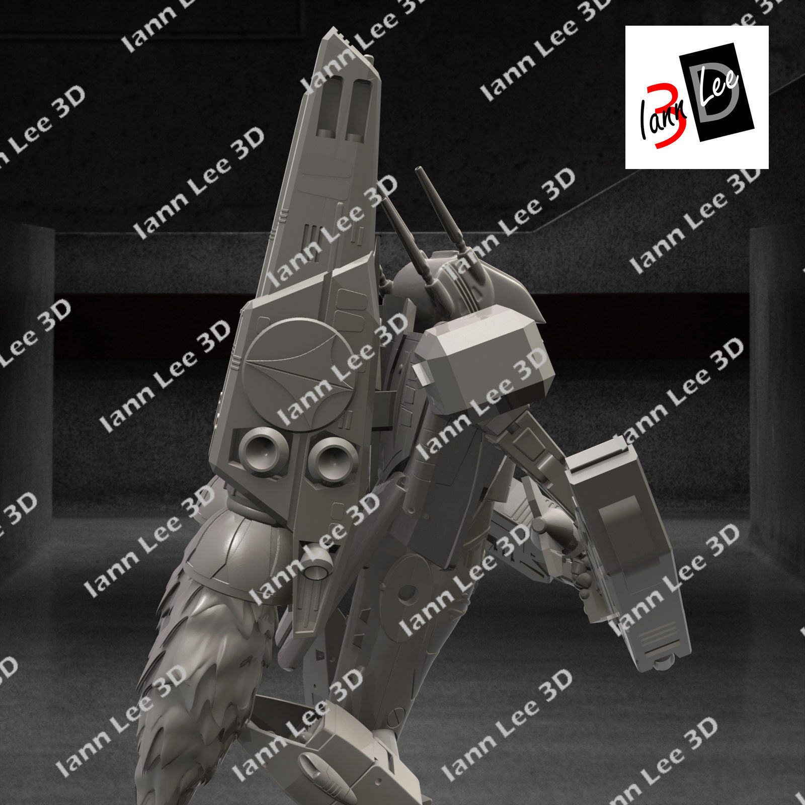 Robotech VF-1S Skull Leader serie anime 3D print model_14