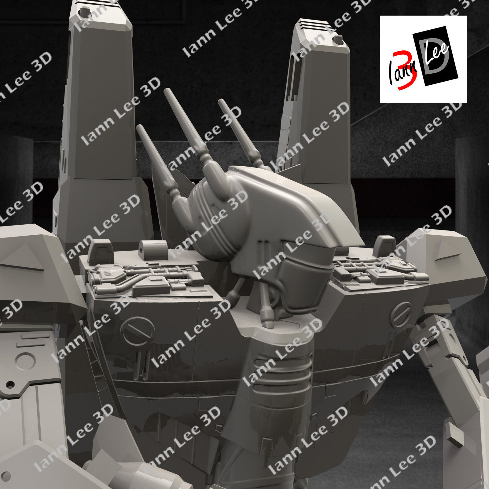 Robotech VF-1S Skull Leader serie anime 3D print model_15