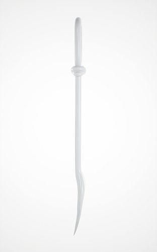 Game-ready White Porcelain Fork Low-poly 3D model 3