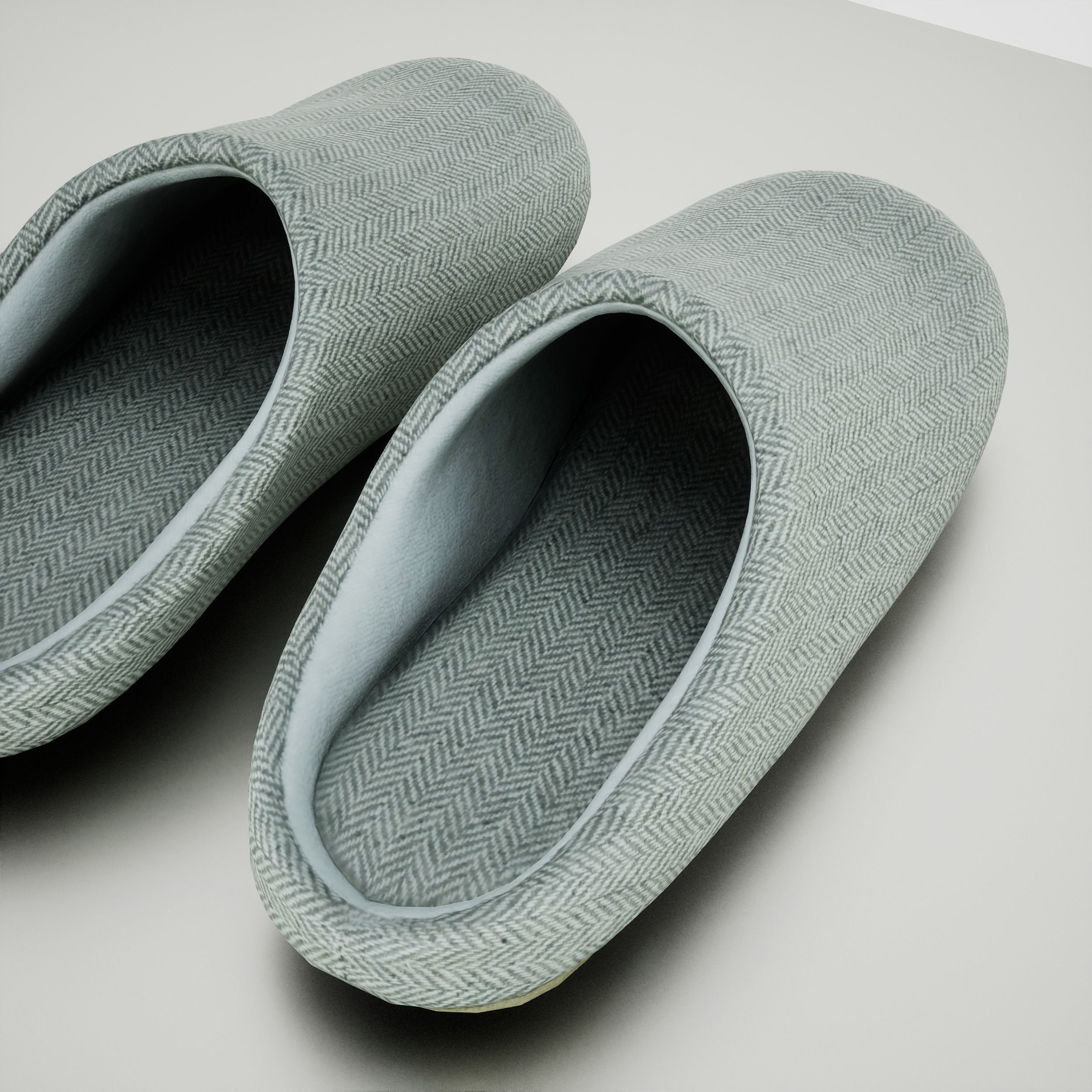 Game-Ready House Shoes Low-poly 3D model_3