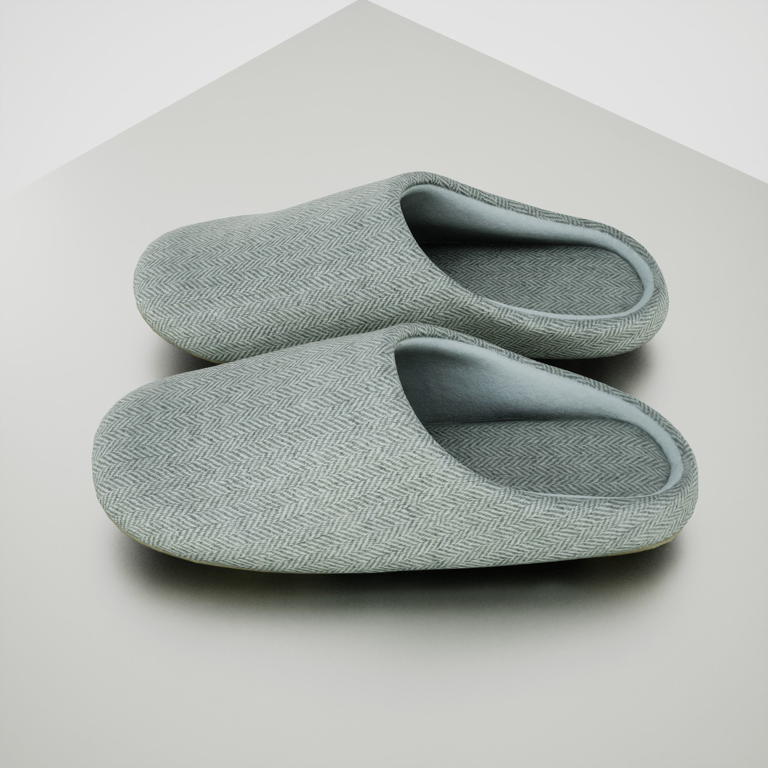Game-Ready House Shoes Low-poly 3D model_1