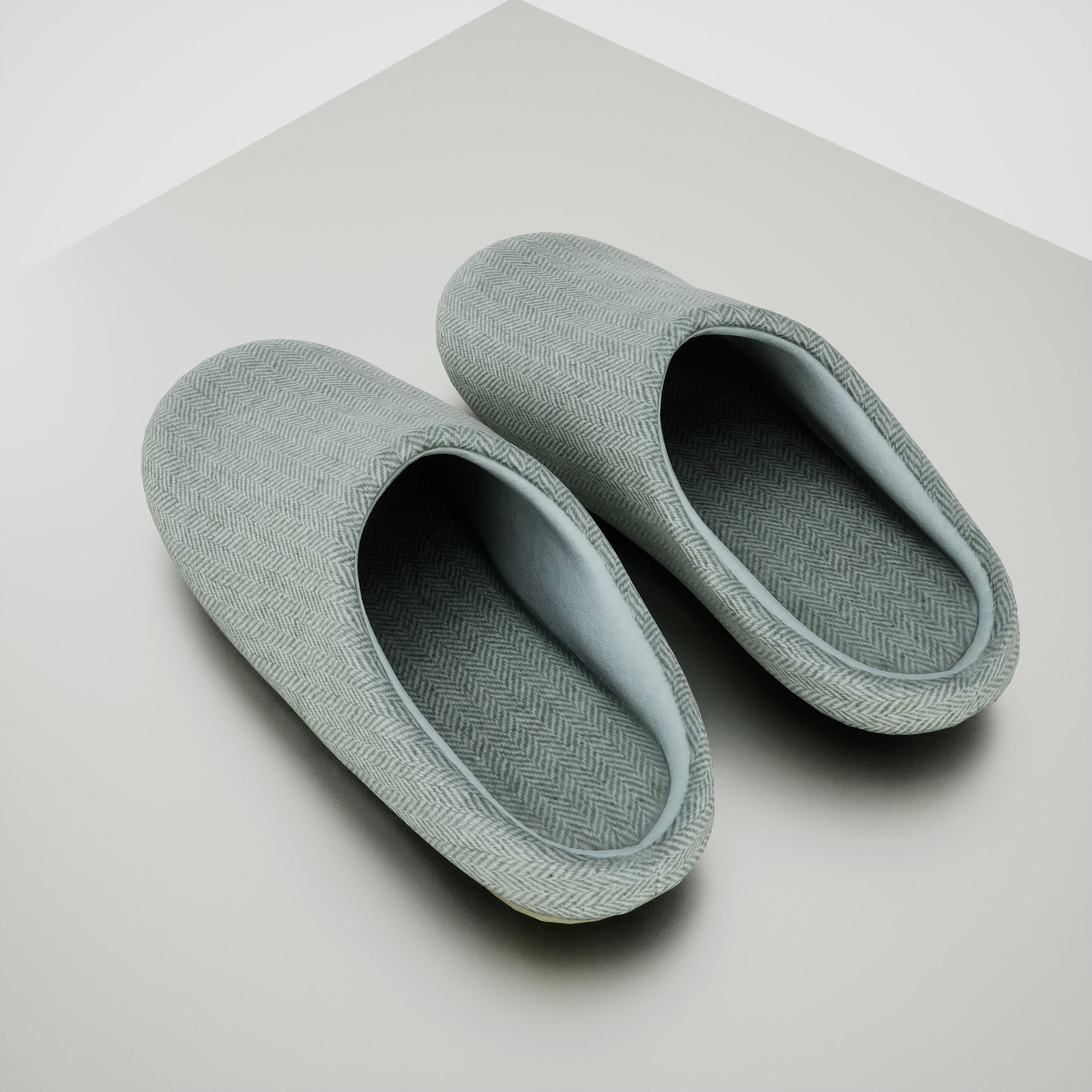 Game-Ready House Shoes Low-poly 3D model_2