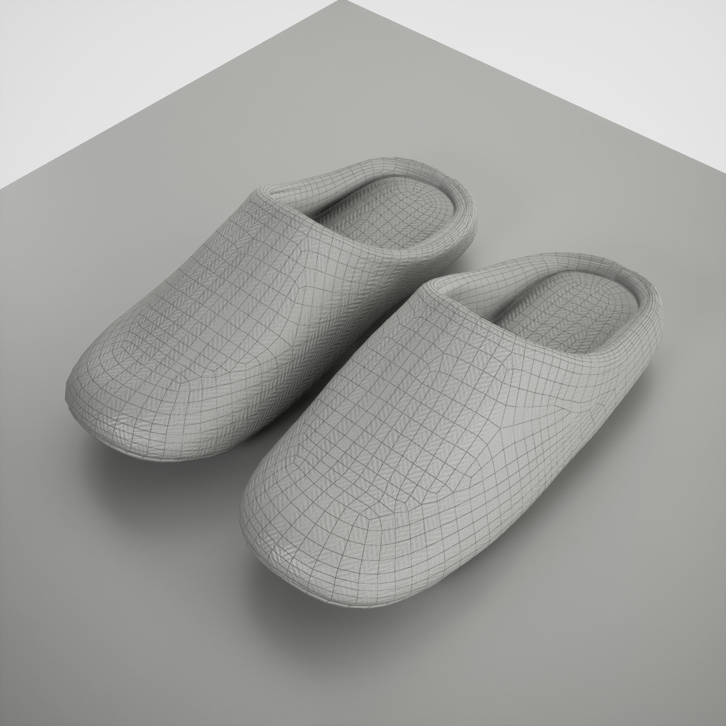 Game-Ready House Shoes Low-poly 3D model_9