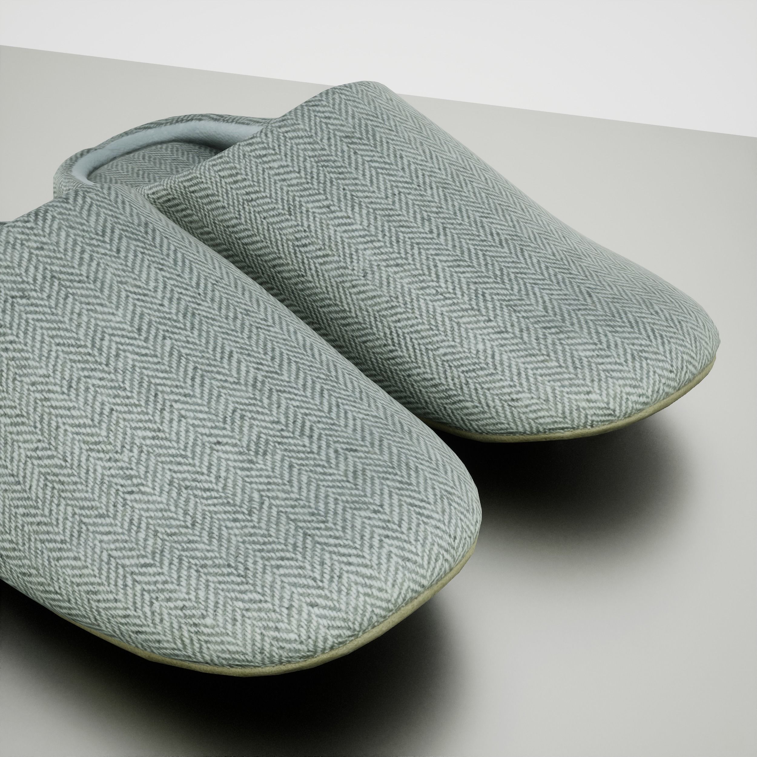 Game-Ready House Shoes Low-poly 3D model_4