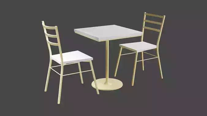 Table Chair Set Free 3D model Free 3D model