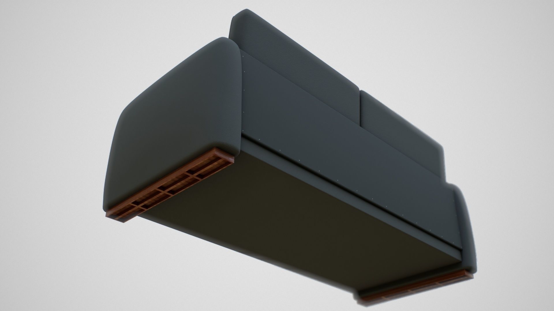 Couch with Pillow Low-poly 3D model_13