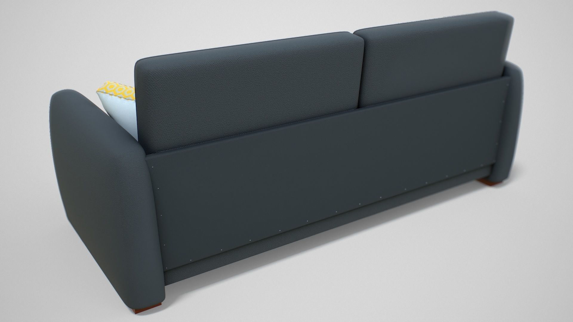 Couch with Pillow Low-poly 3D model_6