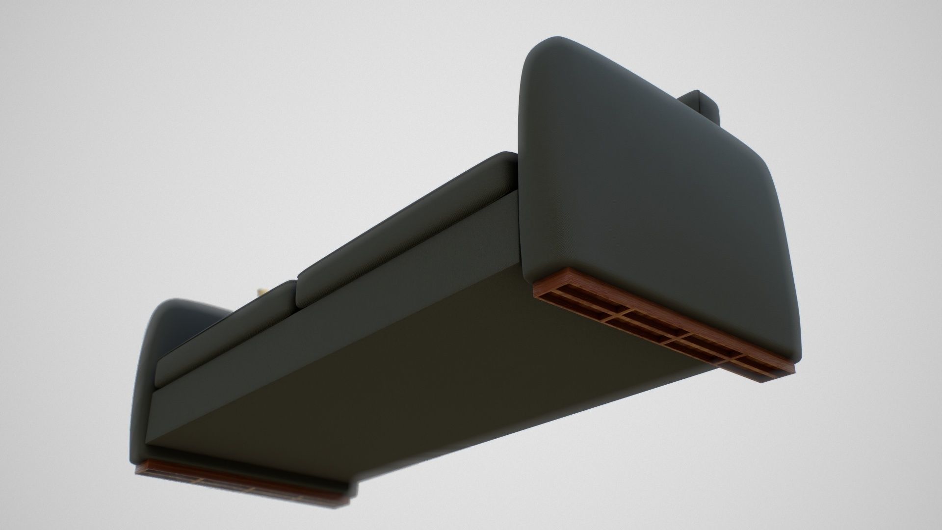 Couch with Pillow Low-poly 3D model_12