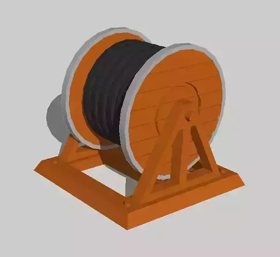 Car Load Cable Drum 4pcs by Outland Models 3D Printable 3D print model