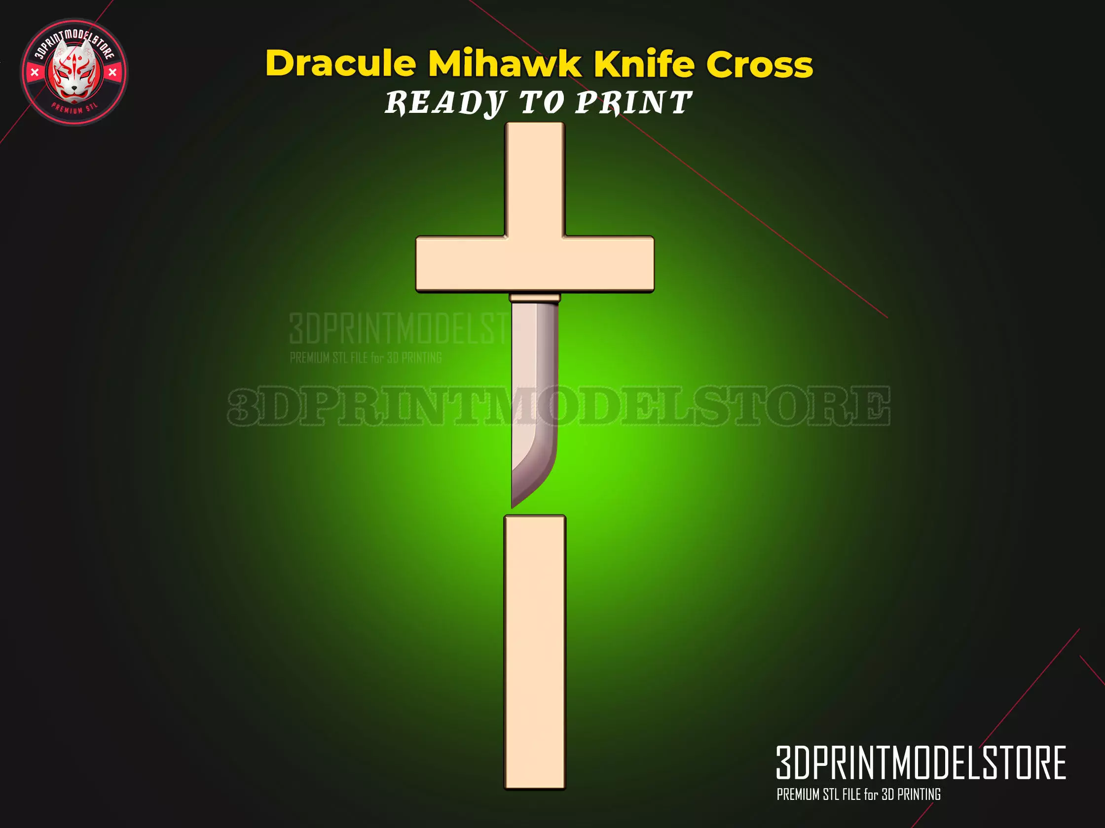 Dracule Mihawk Weapon - One Piece Live Action - Kogatana Knife 3D print model_0