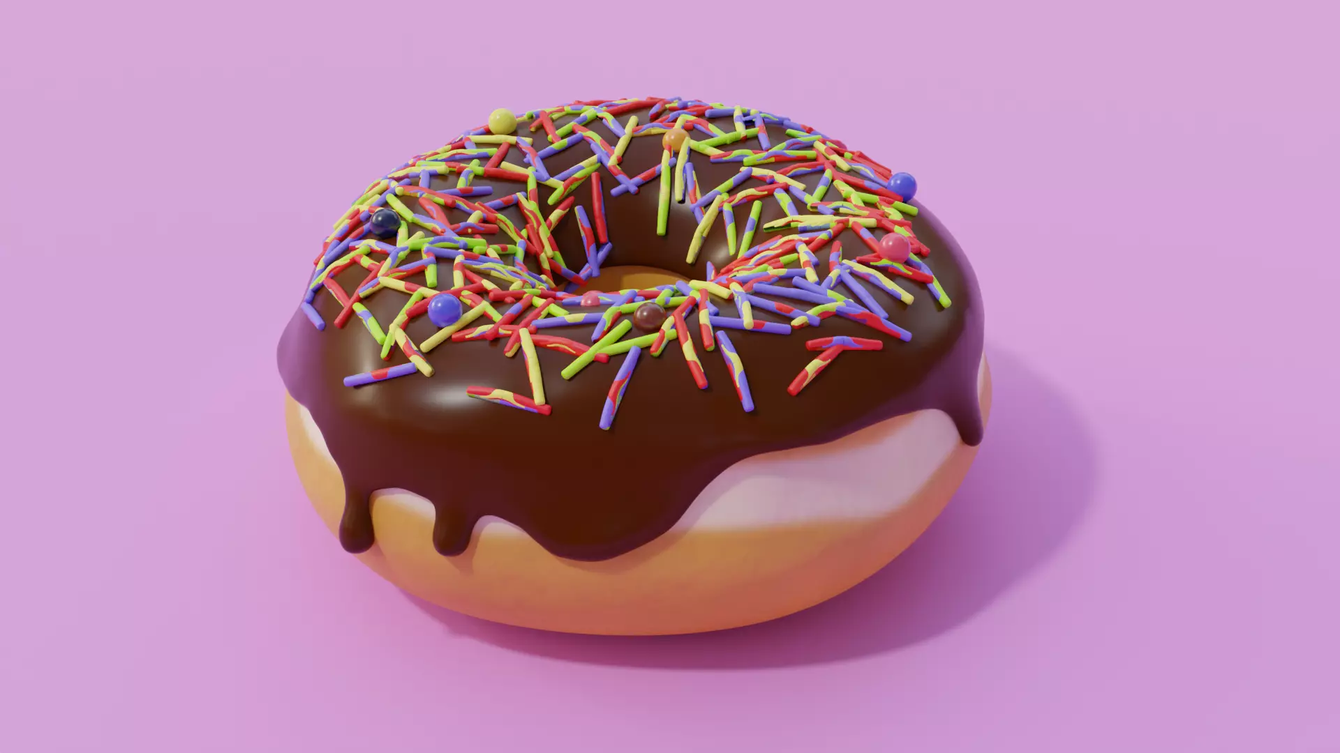 My chocolate Donut Free 3D model Free low-poly 3D model