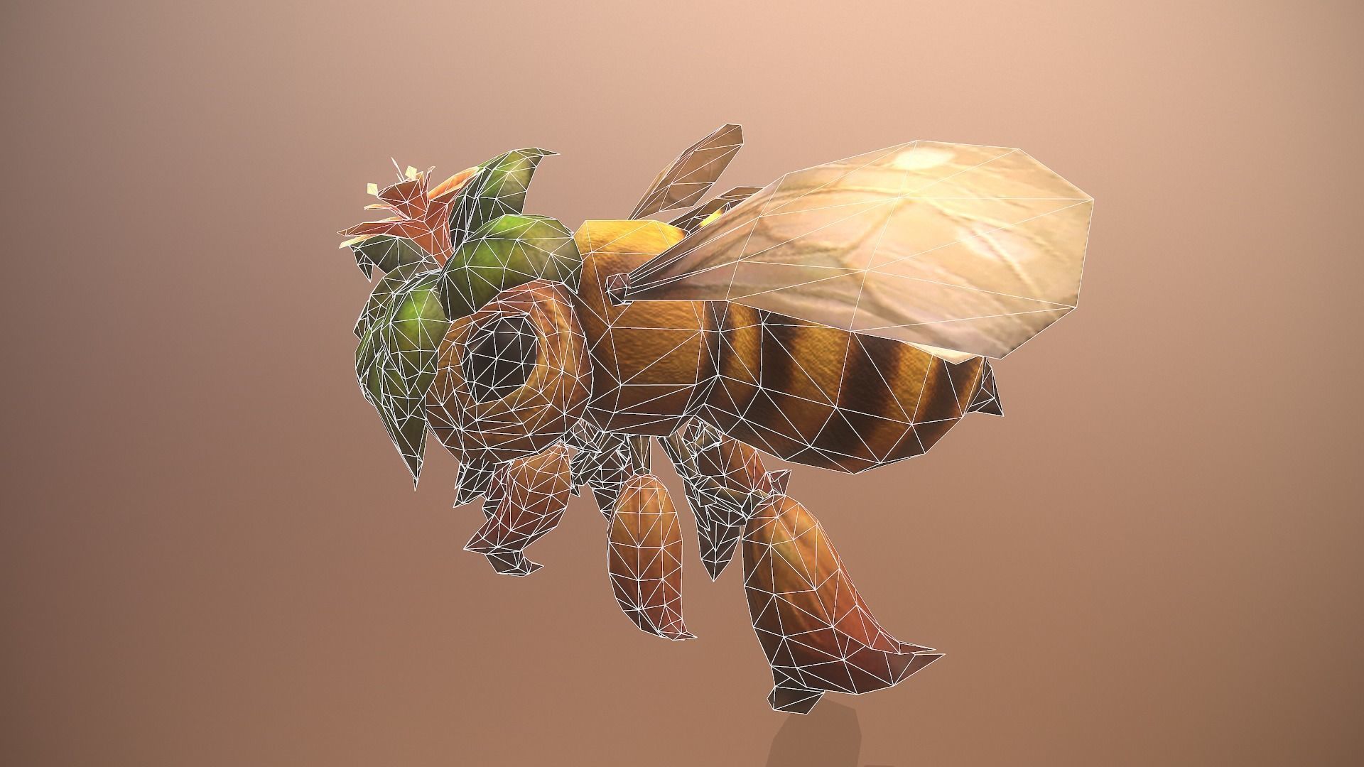 Hornet Low-poly 3D model_4