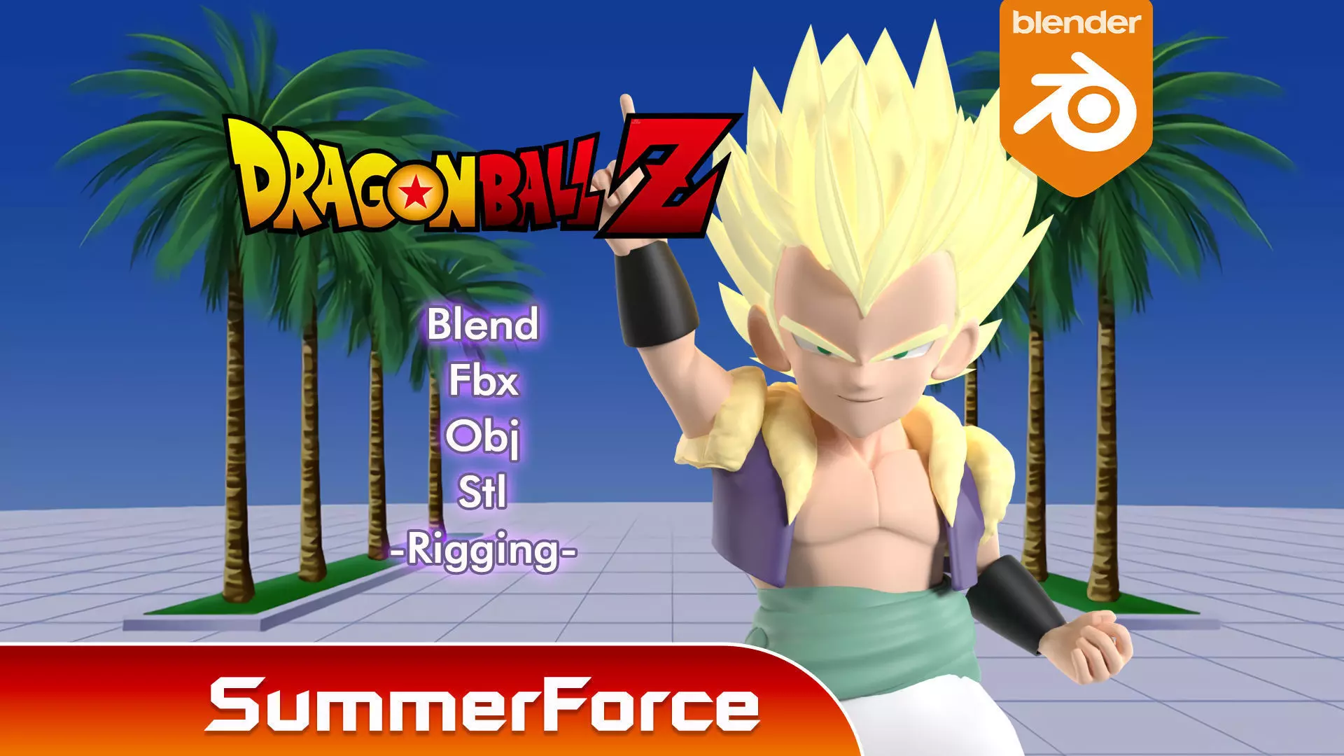 Gotenks - Dragonball Z 3D model_0