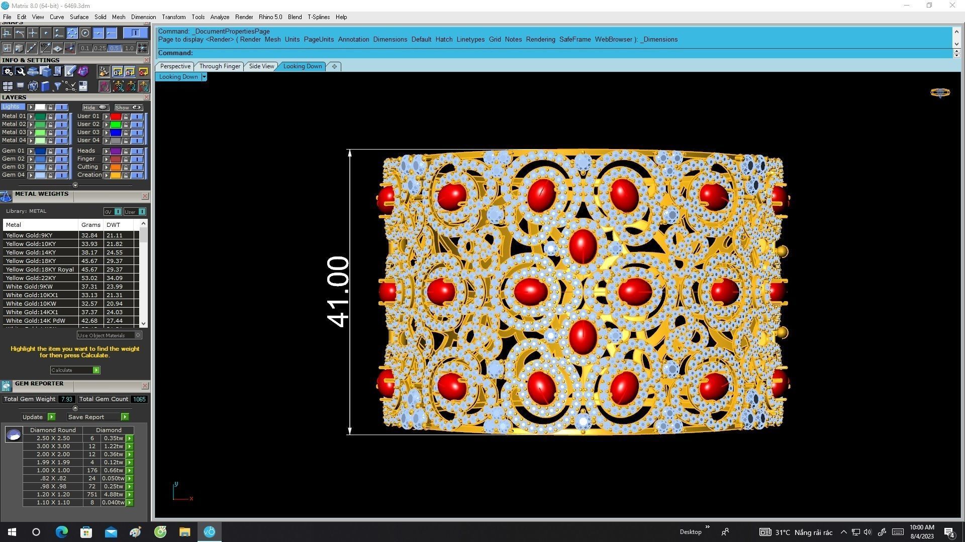 6469 Luxury Oval Ruby Diamond Woman Bangle 3D print model_5