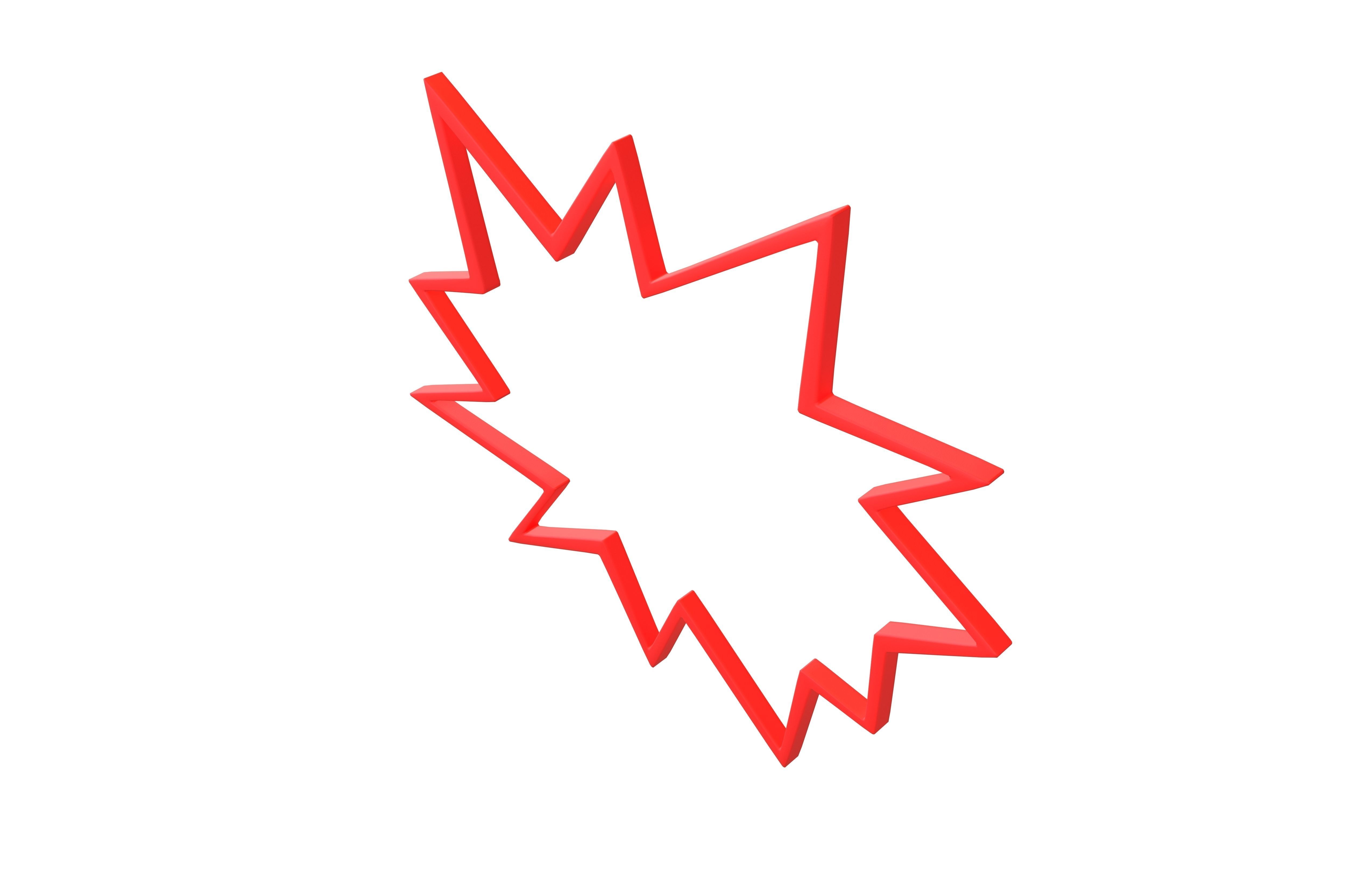 Bursts Symbol V1 001 Low-poly 3D model_3