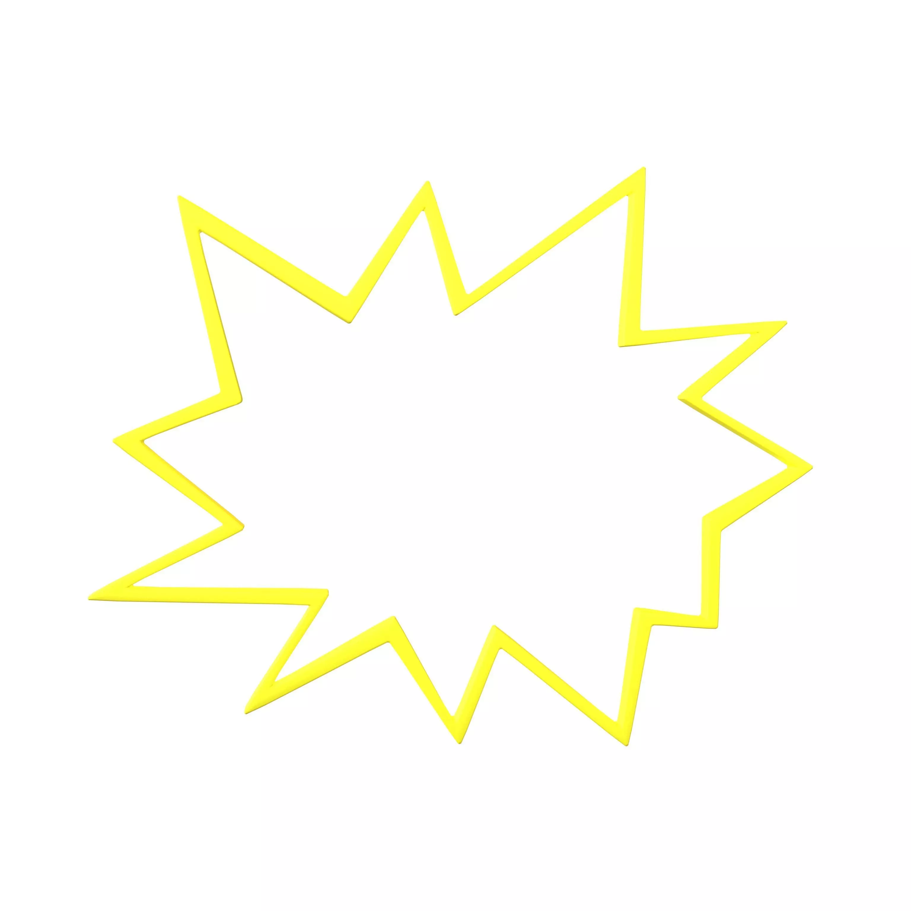 Bursts Symbol V1 002 Low-poly 3D model_0