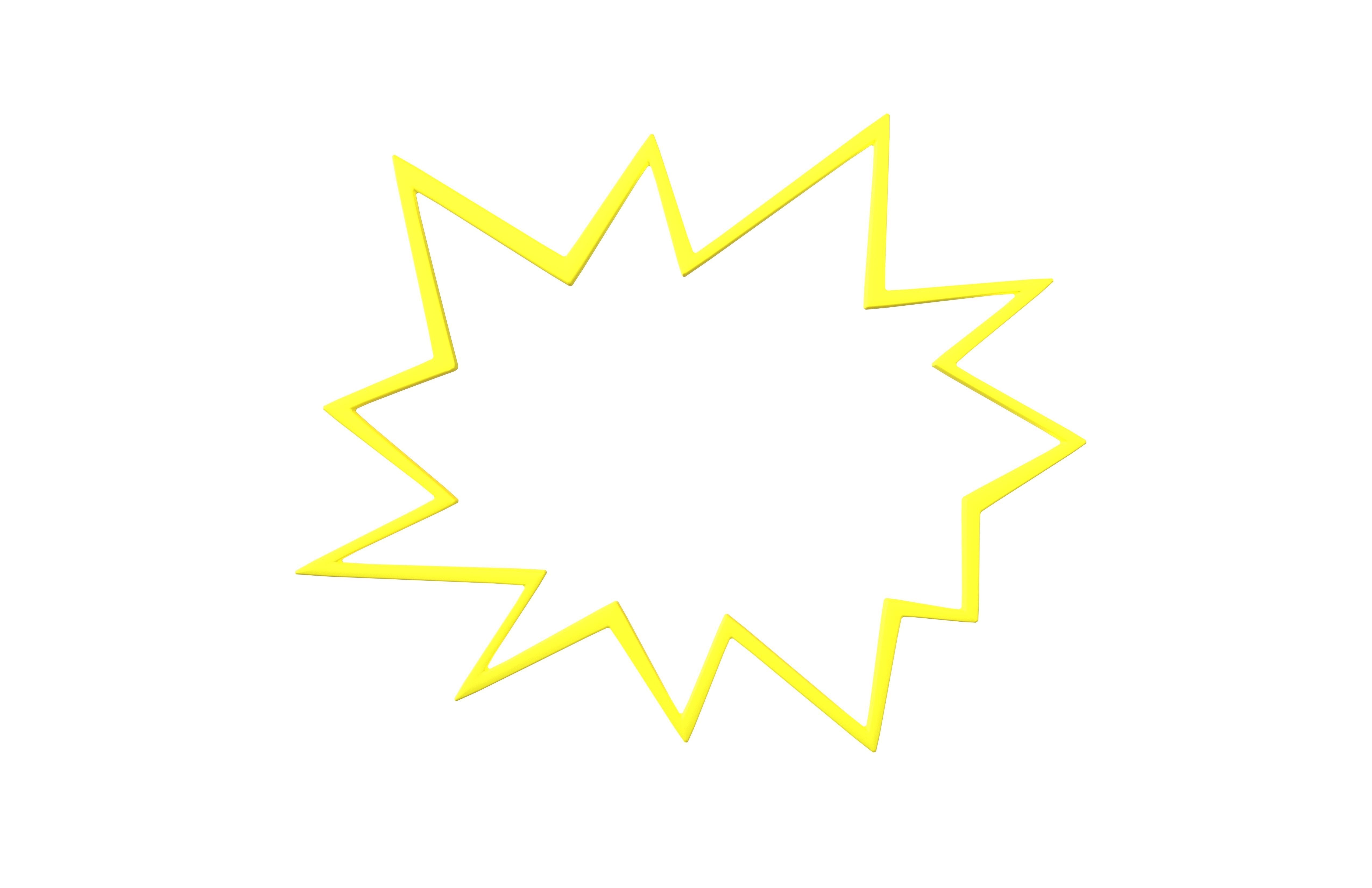 Bursts Symbol V1 002 Low-poly 3D model_3