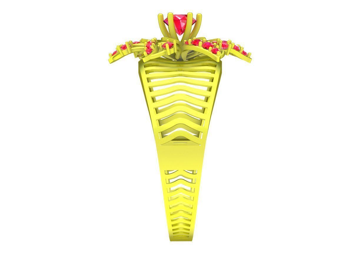 6440 luxury Flower diamond bangle 3D print model_3