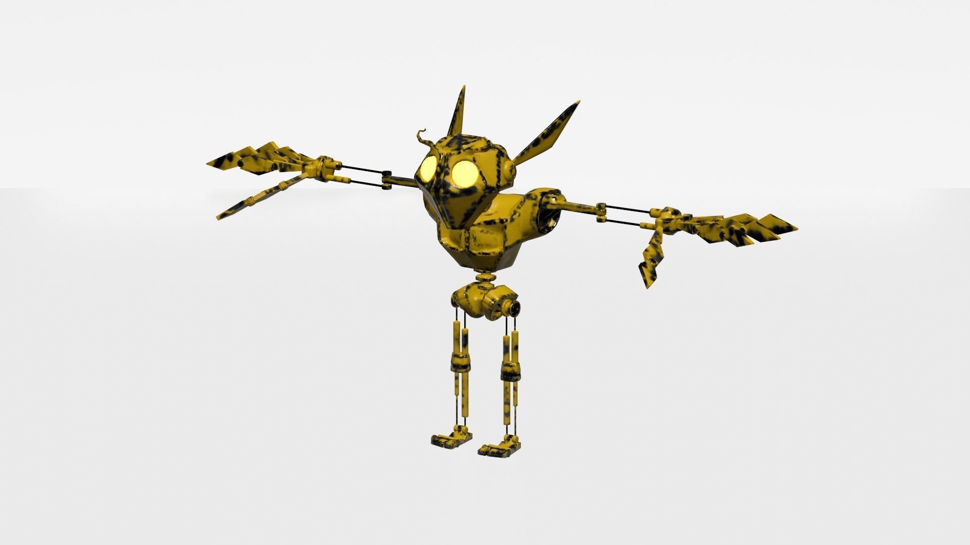 Friendly Robot Low-poly 3D model_18