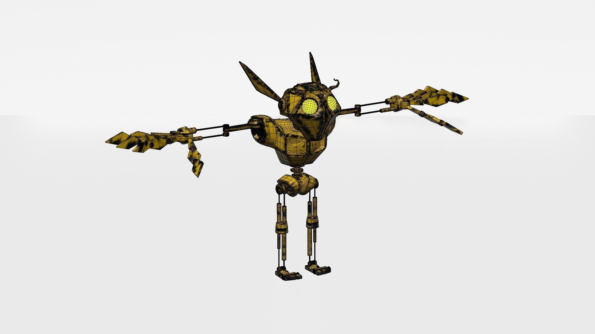 Friendly Robot Low-poly 3D model_35