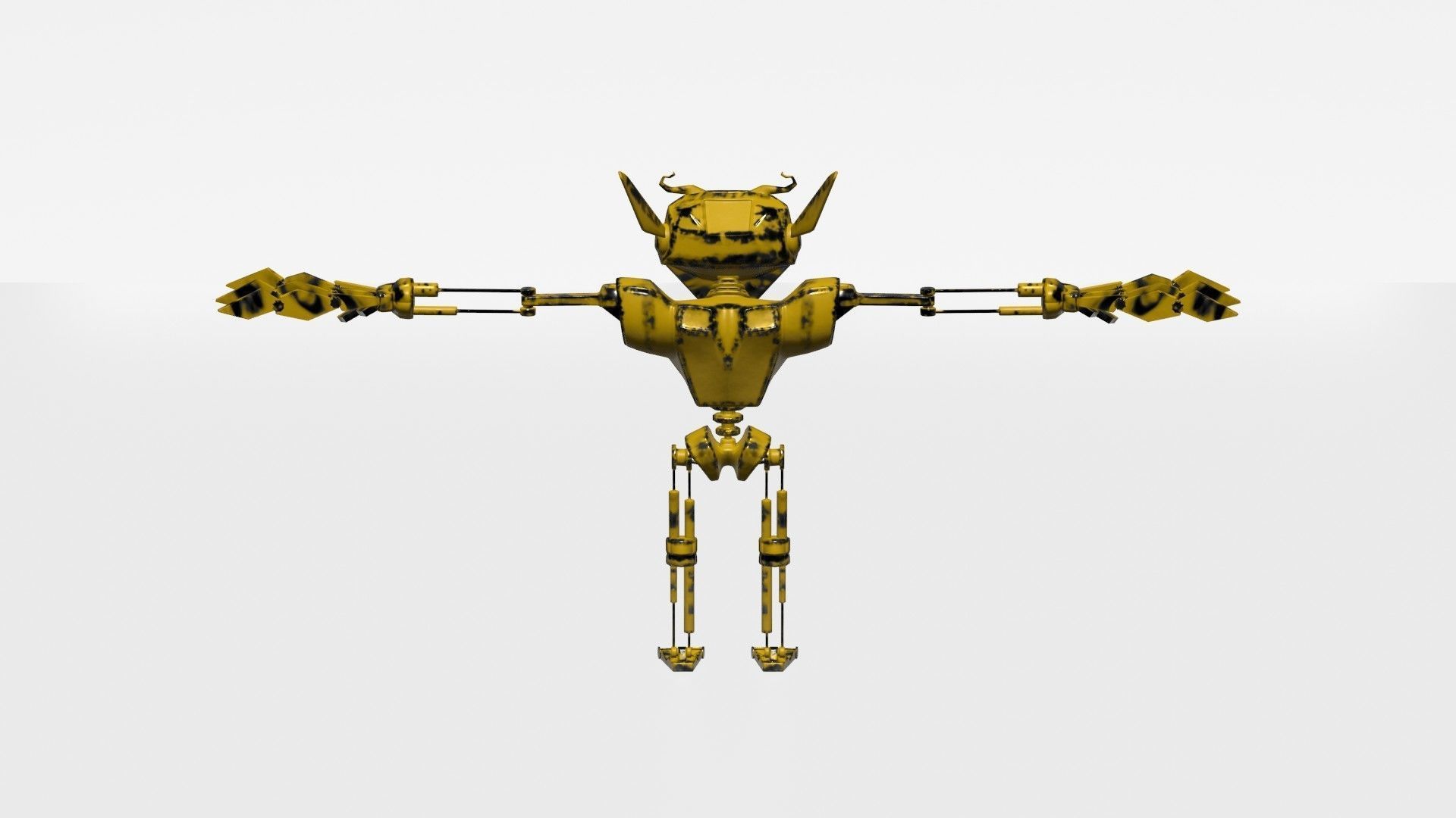 Friendly Robot Low-poly 3D model_7
