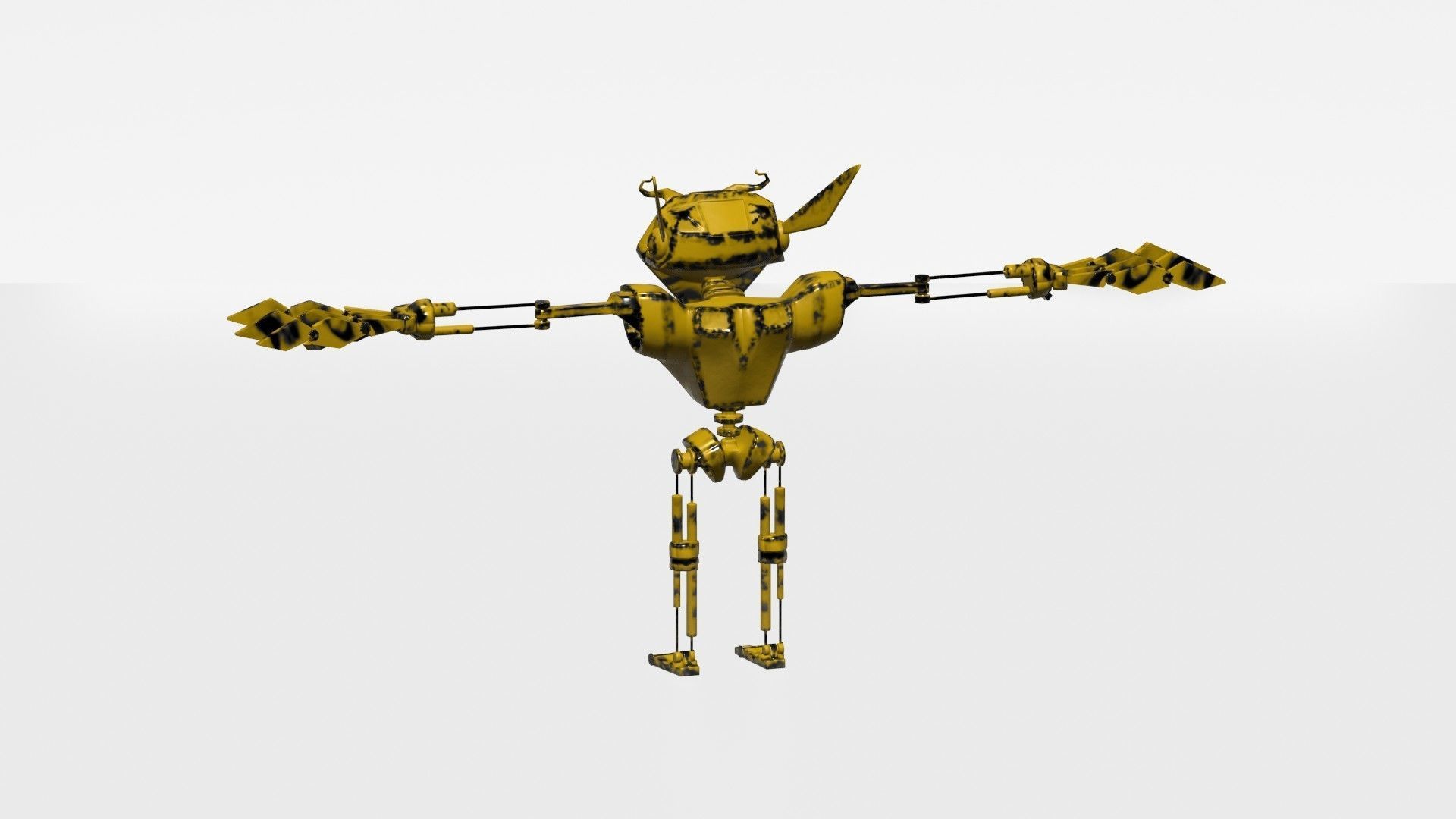 Friendly Robot Low-poly 3D model_6