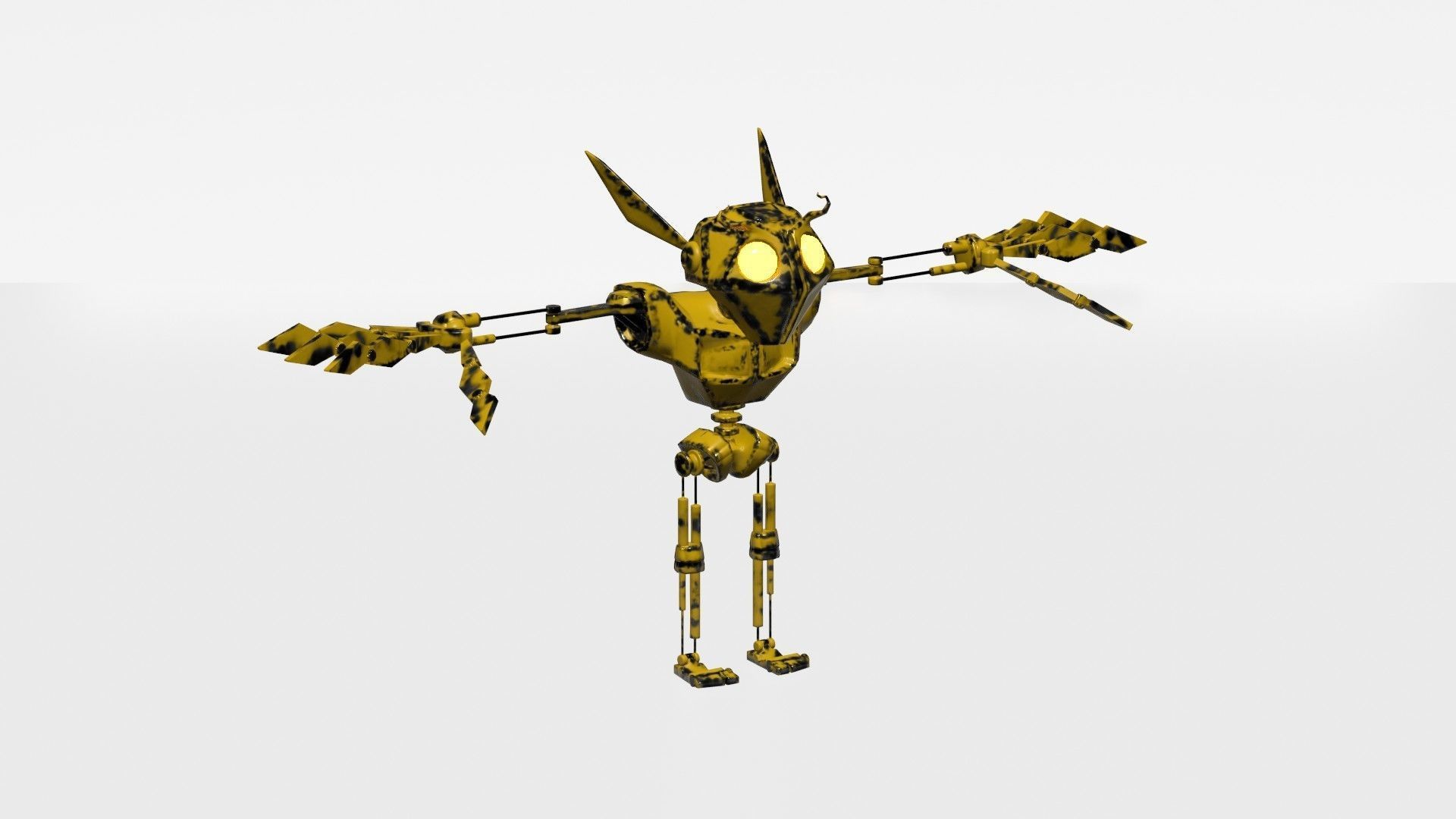 Friendly Robot Low-poly 3D model_15