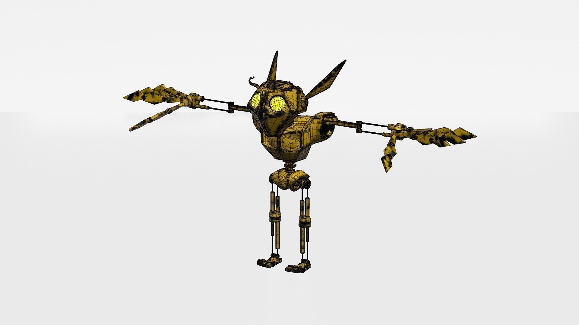 Friendly Robot Low-poly 3D model_38