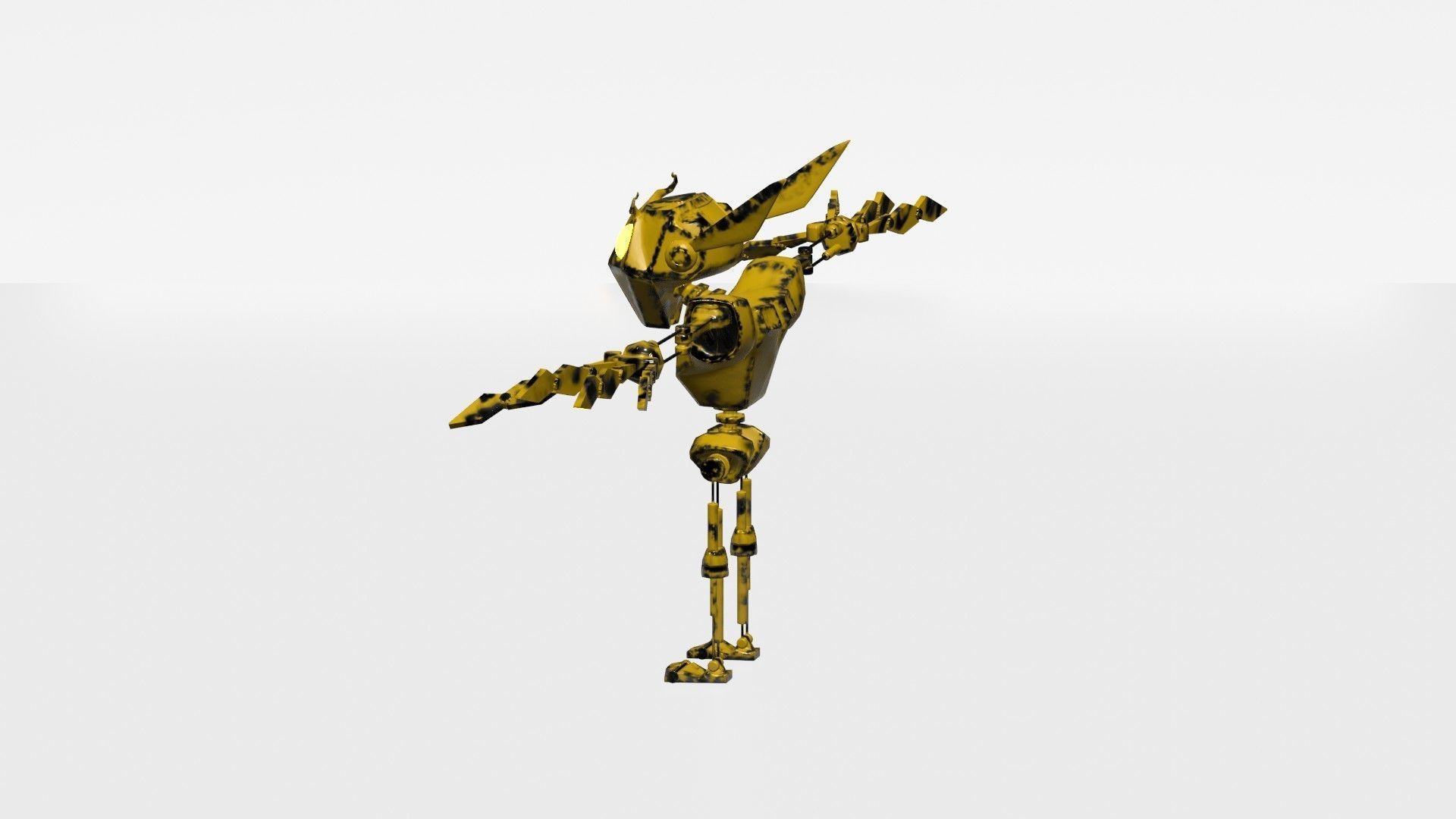 Friendly Robot Low-poly 3D model_22