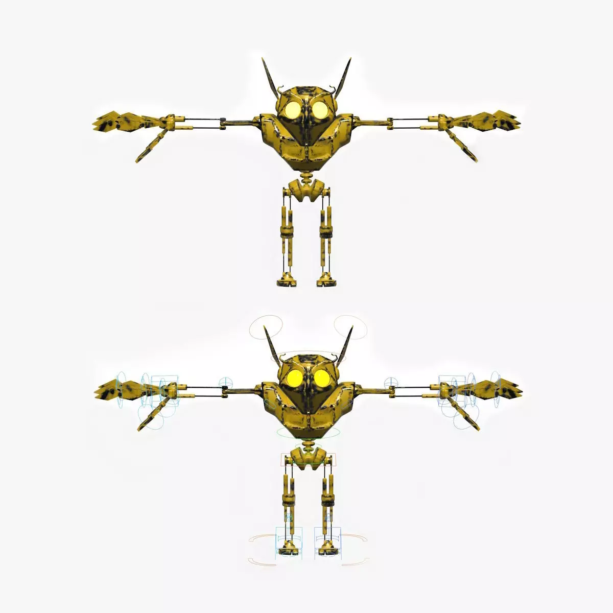 Friendly Robot Low-poly 3D model_0