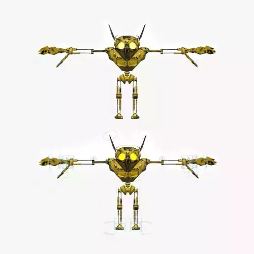 Friendly Robot Low-poly 3D model