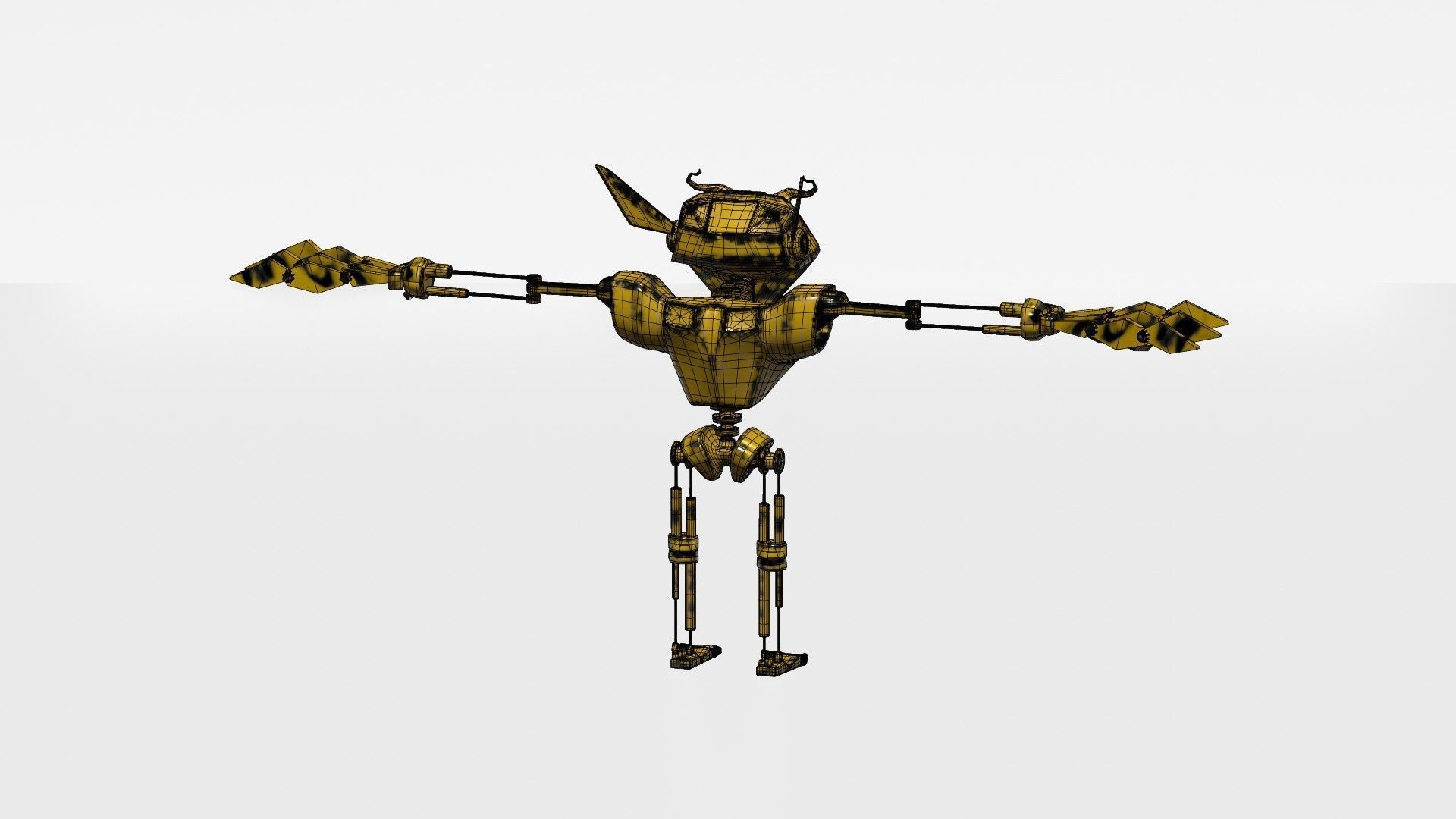Friendly Robot Low-poly 3D model_28