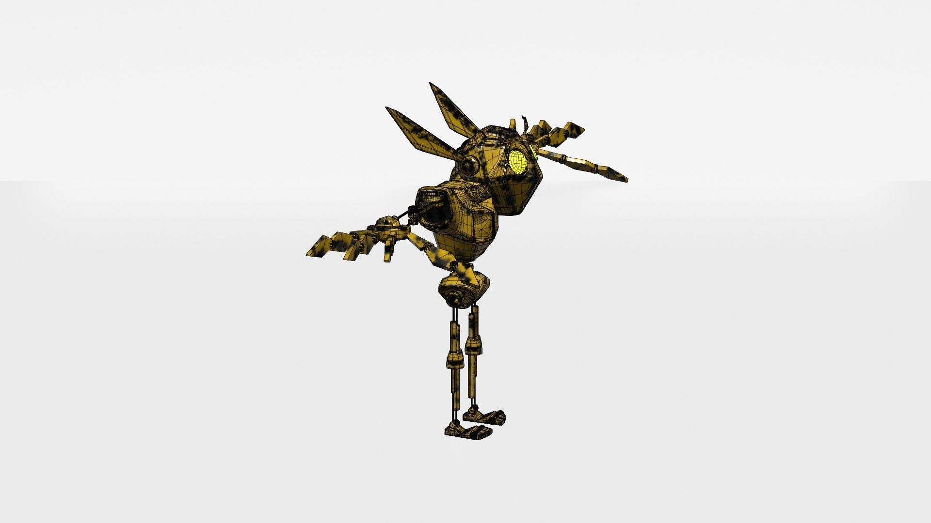 Friendly Robot Low-poly 3D model_33