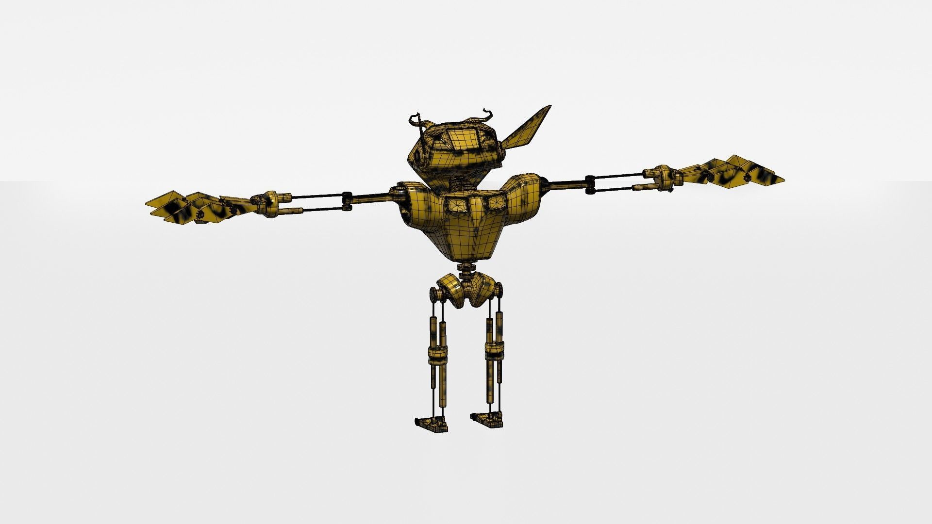 Friendly Robot Low-poly 3D model_26