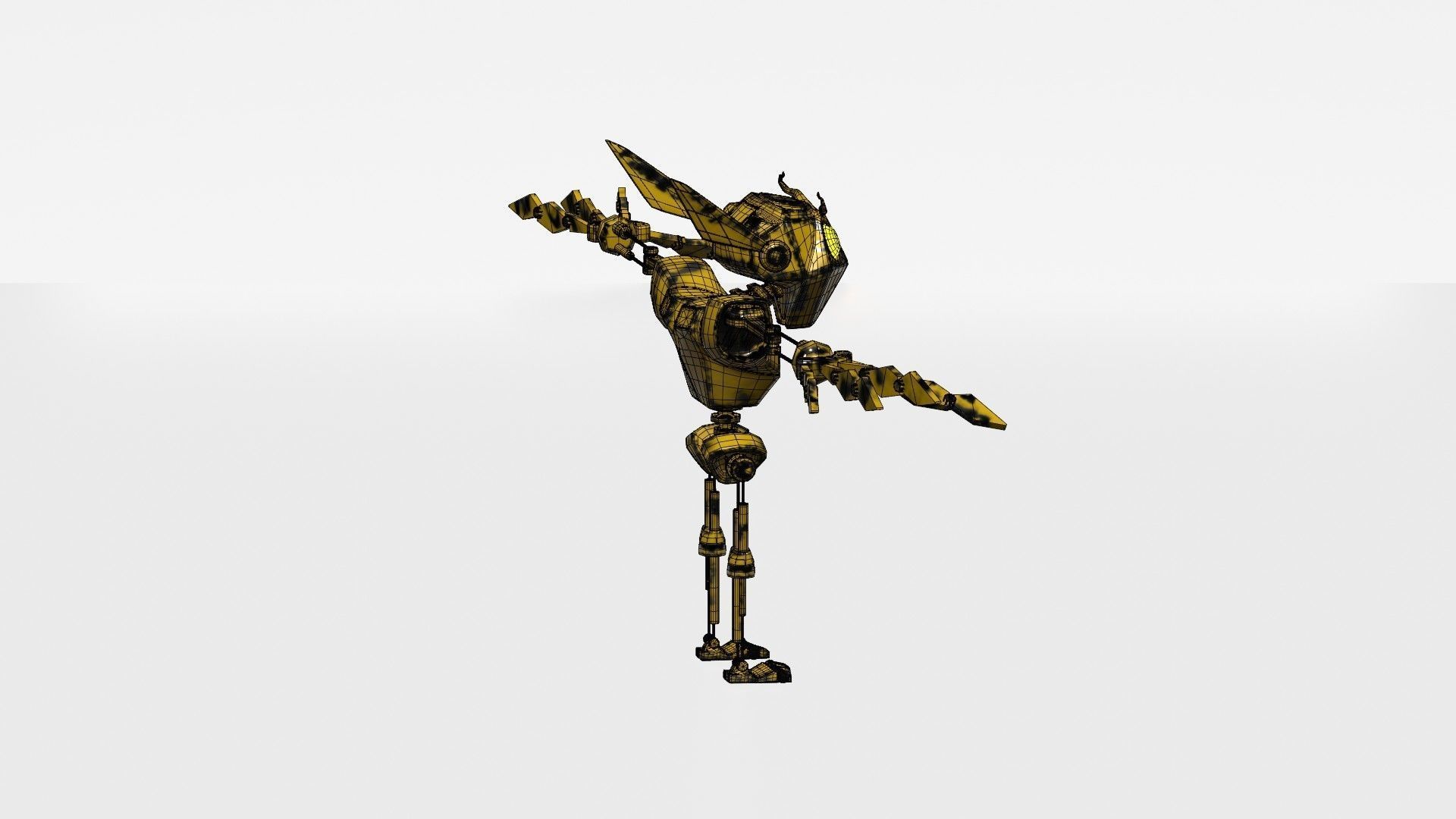 Friendly Robot Low-poly 3D model_31
