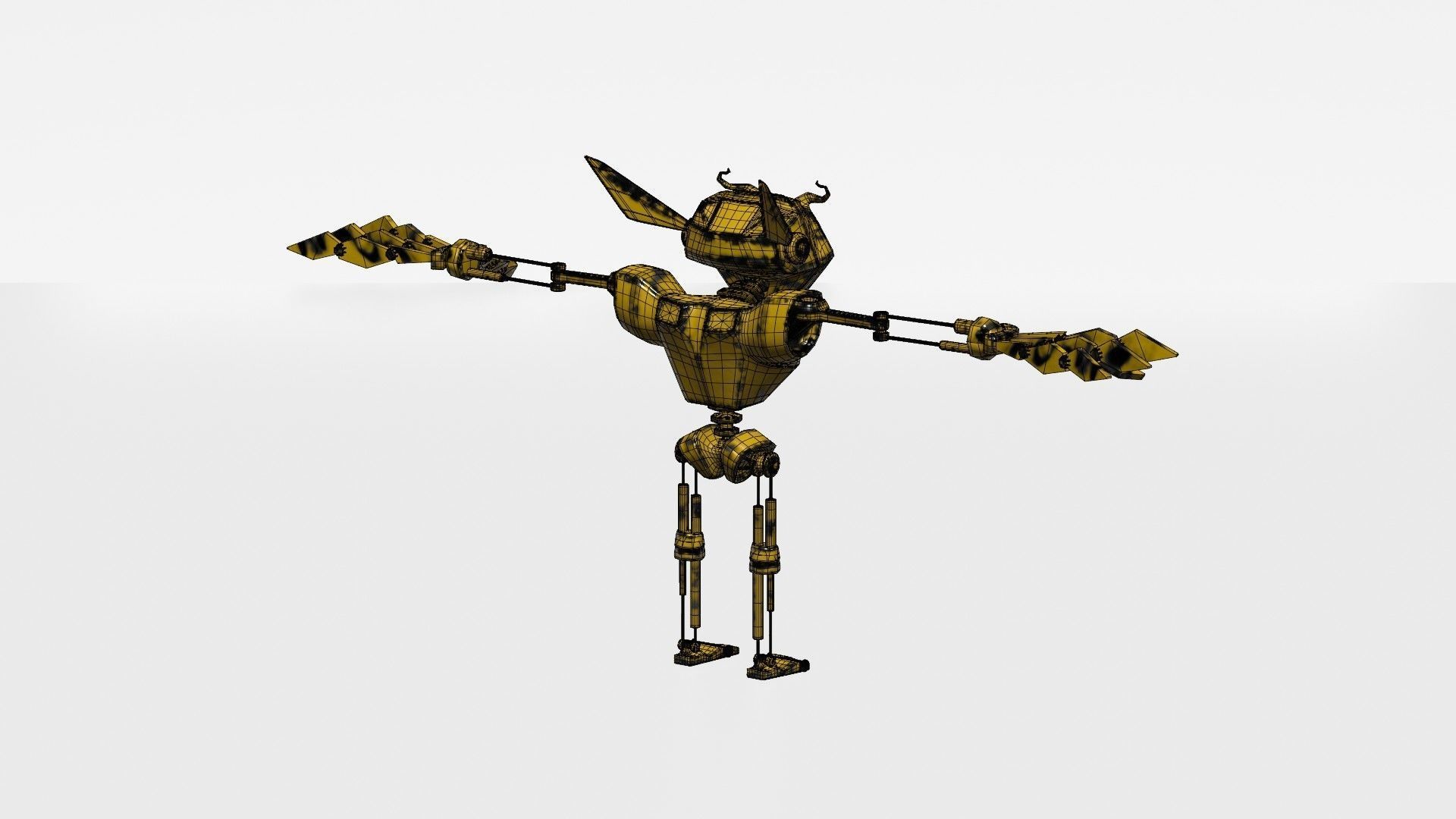 Friendly Robot Low-poly 3D model_29