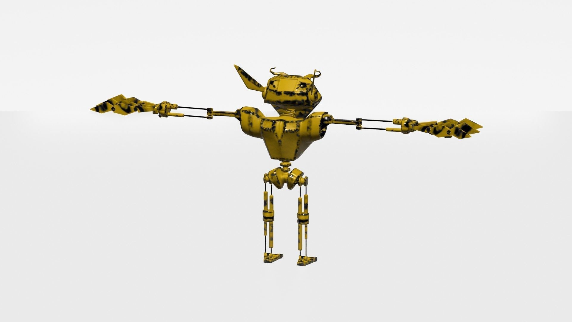 Friendly Robot Low-poly 3D model_8