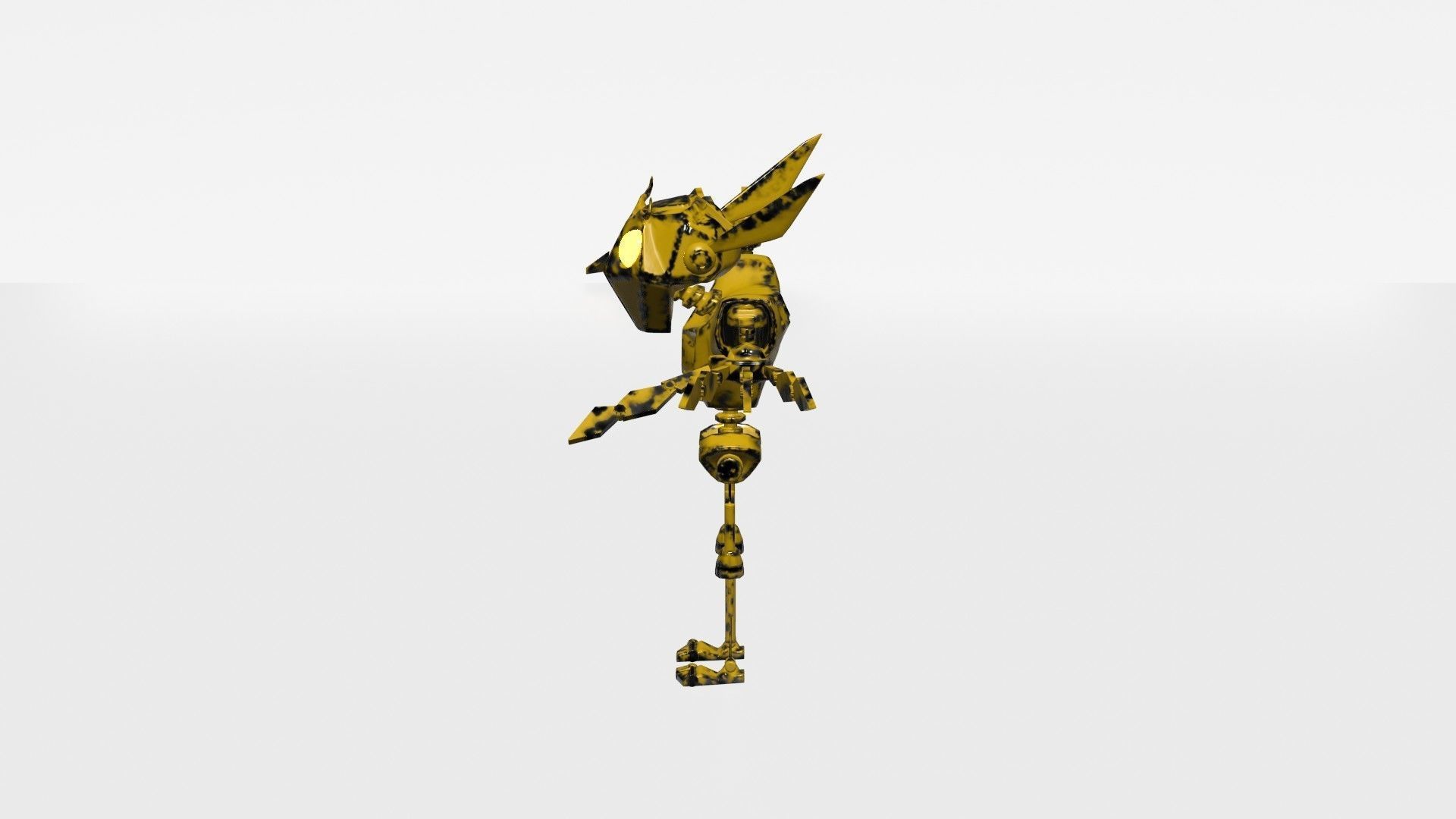 Friendly Robot Low-poly 3D model_21