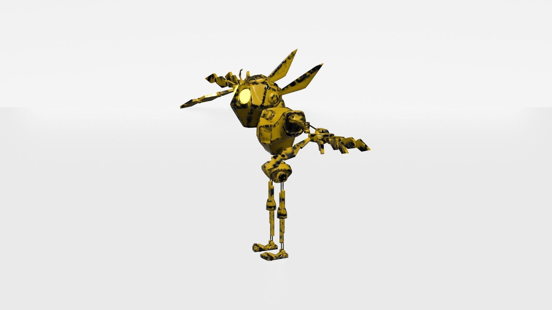 Friendly Robot Low-poly 3D model_20