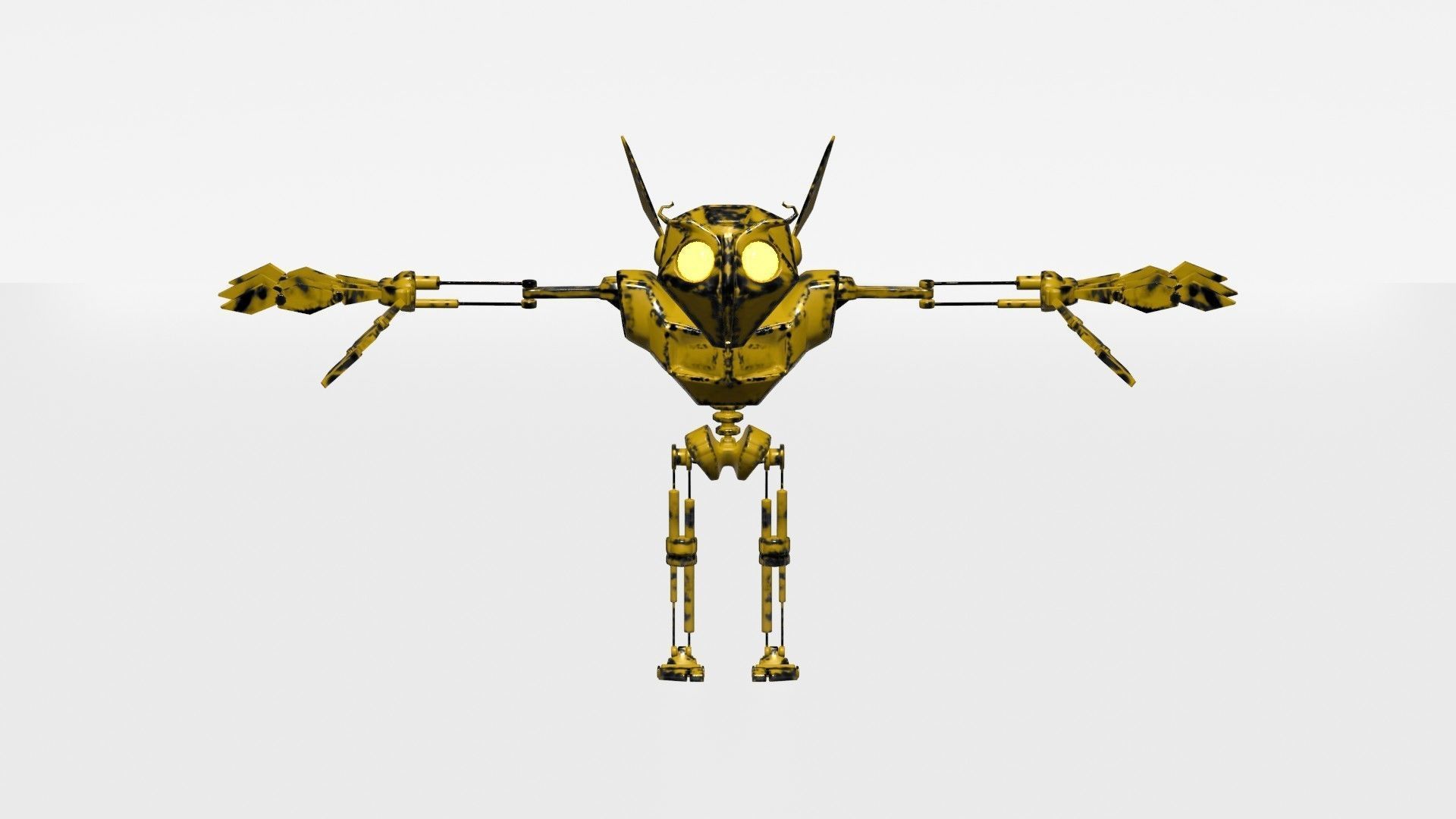 Friendly Robot Low-poly 3D model_5