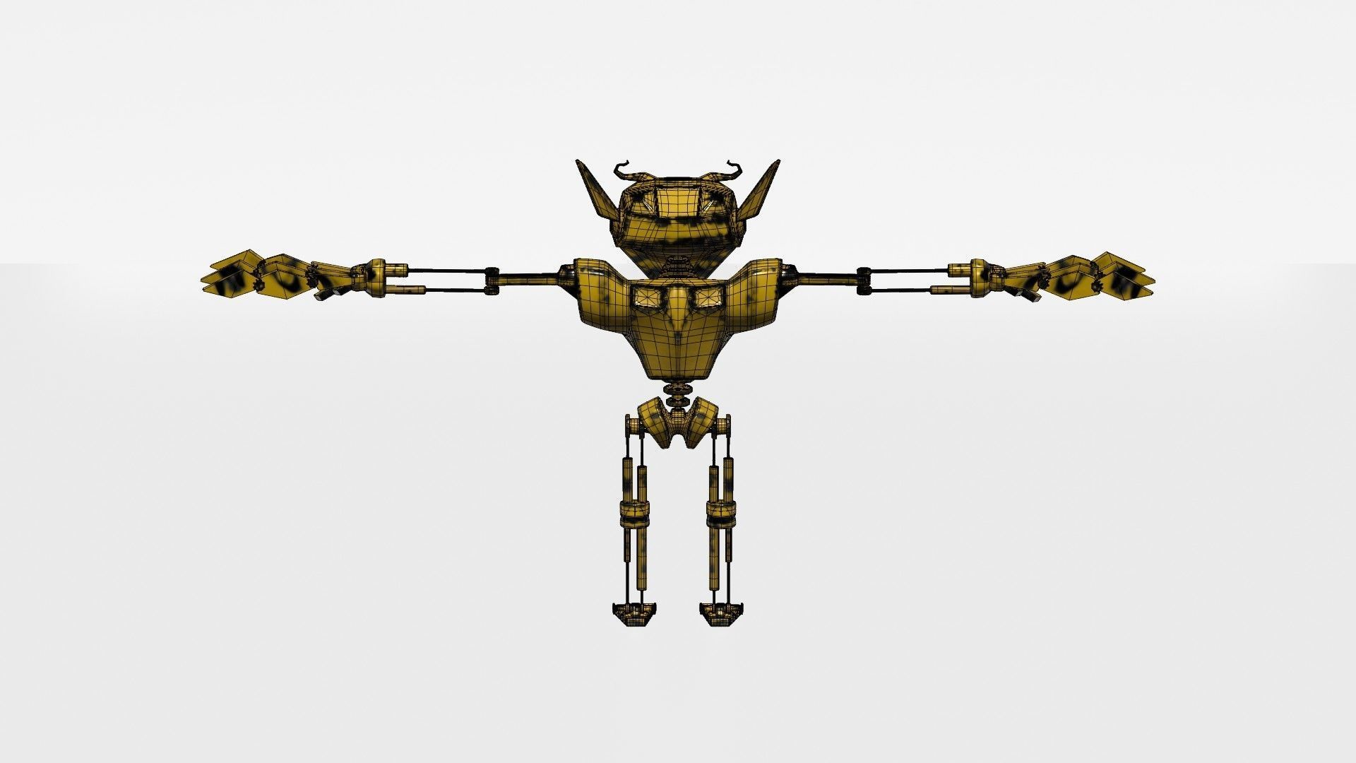 Friendly Robot Low-poly 3D model_27