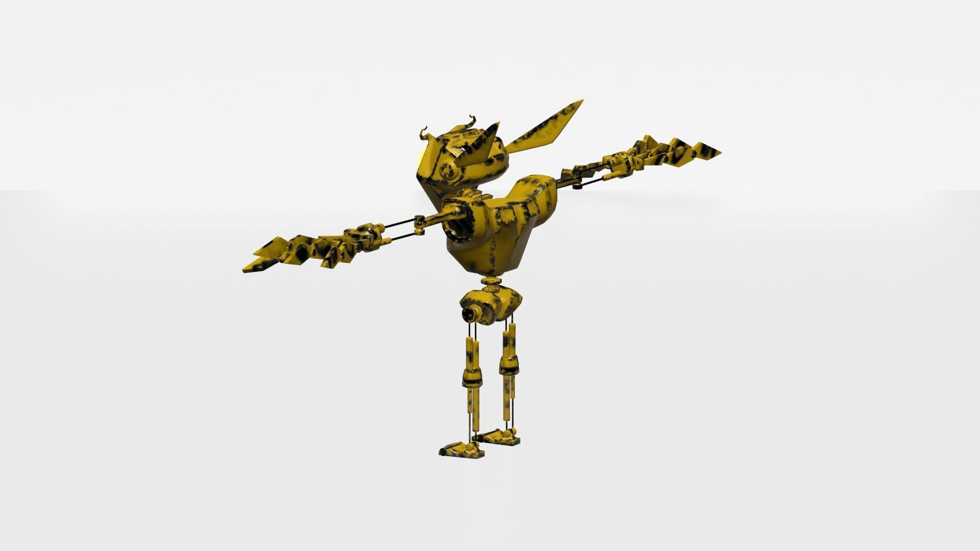 Friendly Robot Low-poly 3D model_23