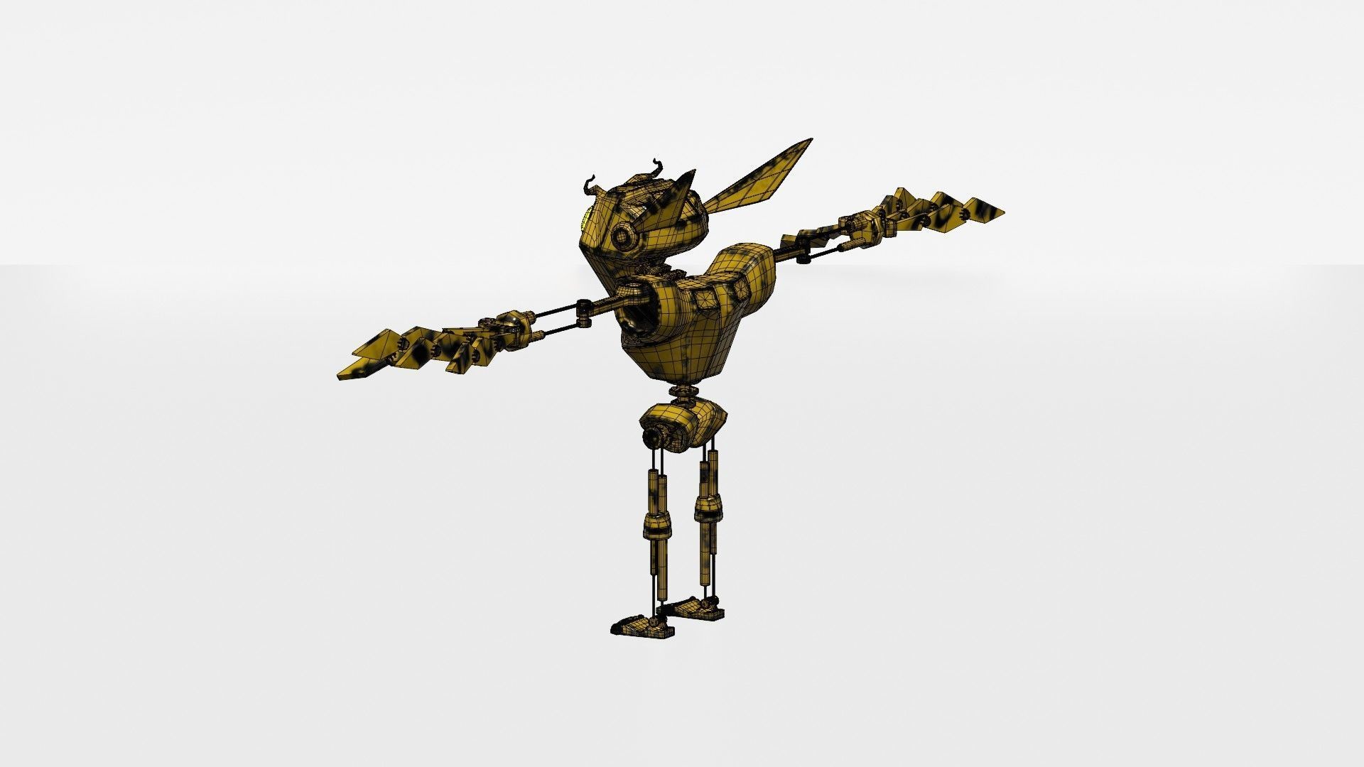 Friendly Robot Low-poly 3D model_43