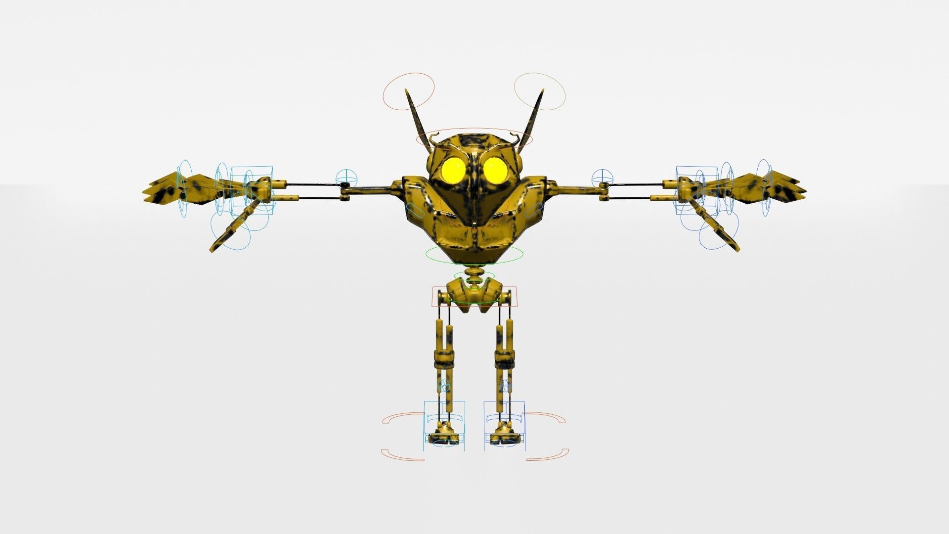 Friendly Robot Low-poly 3D model_3
