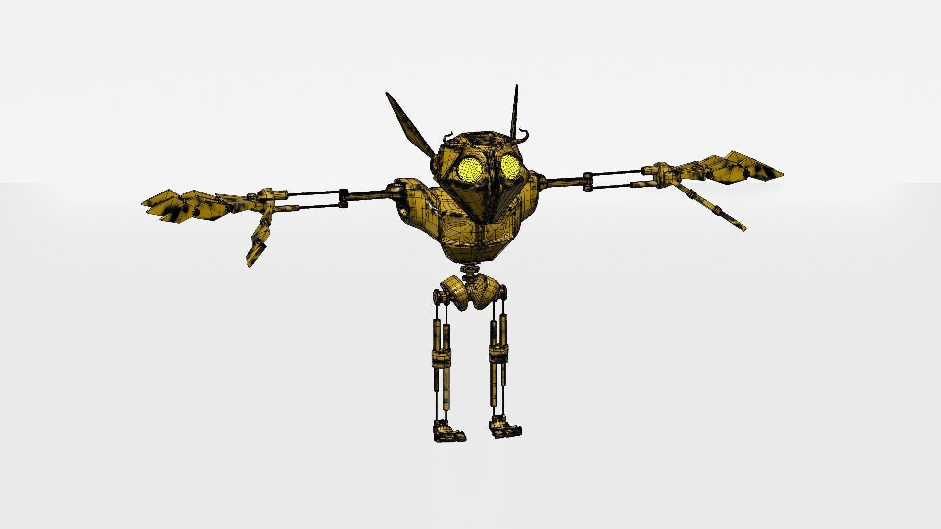 Friendly Robot Low-poly 3D model_37