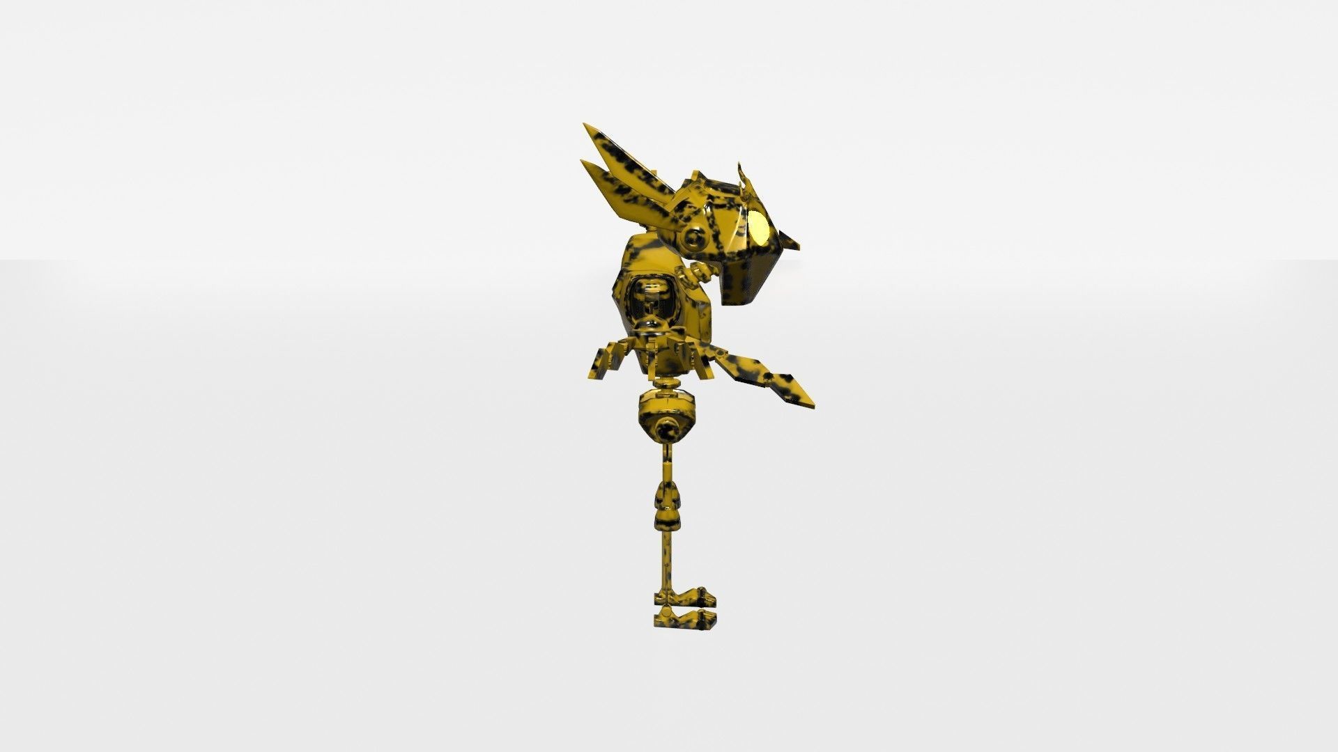 Friendly Robot Low-poly 3D model_12