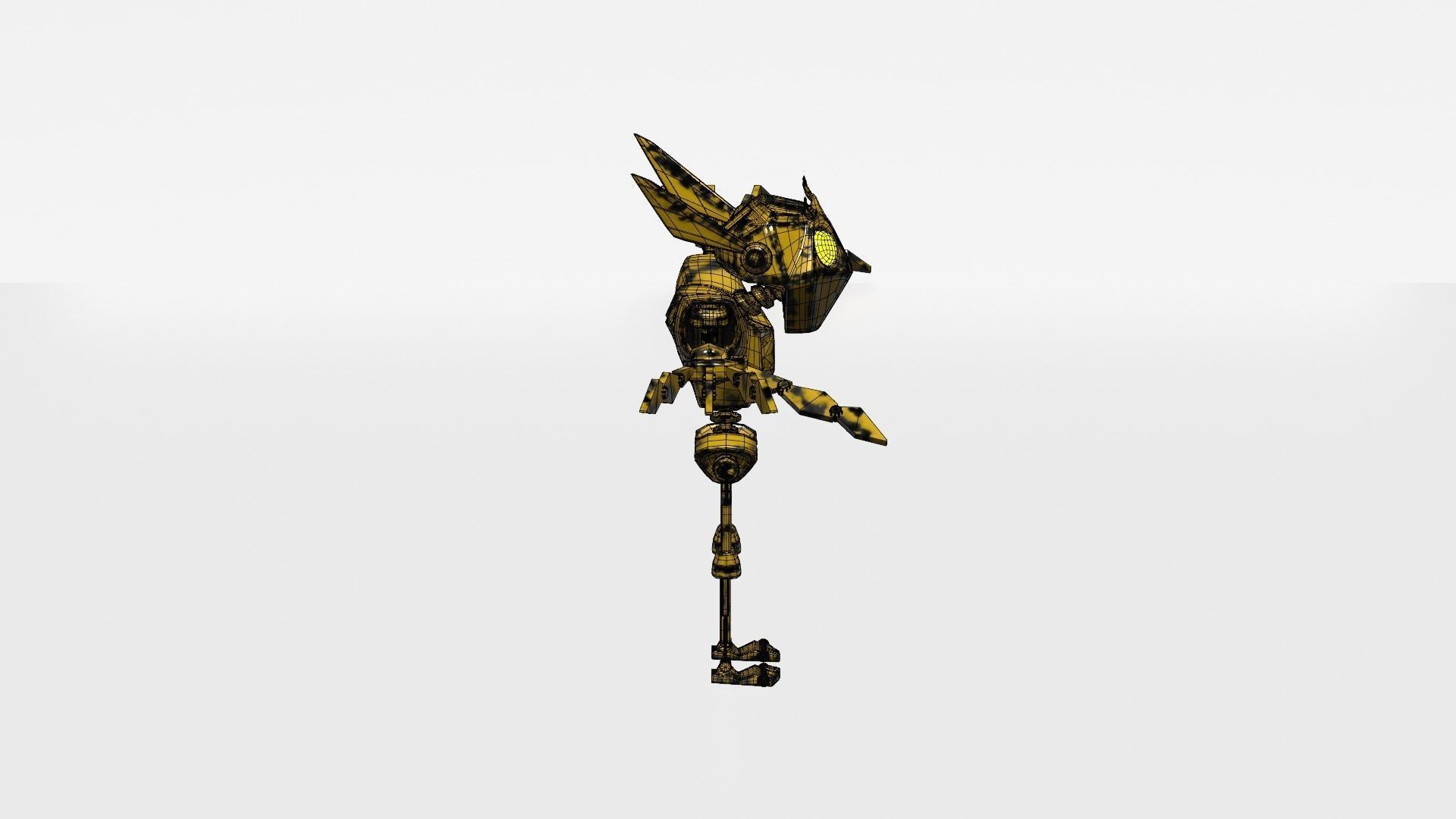 Friendly Robot Low-poly 3D model_32